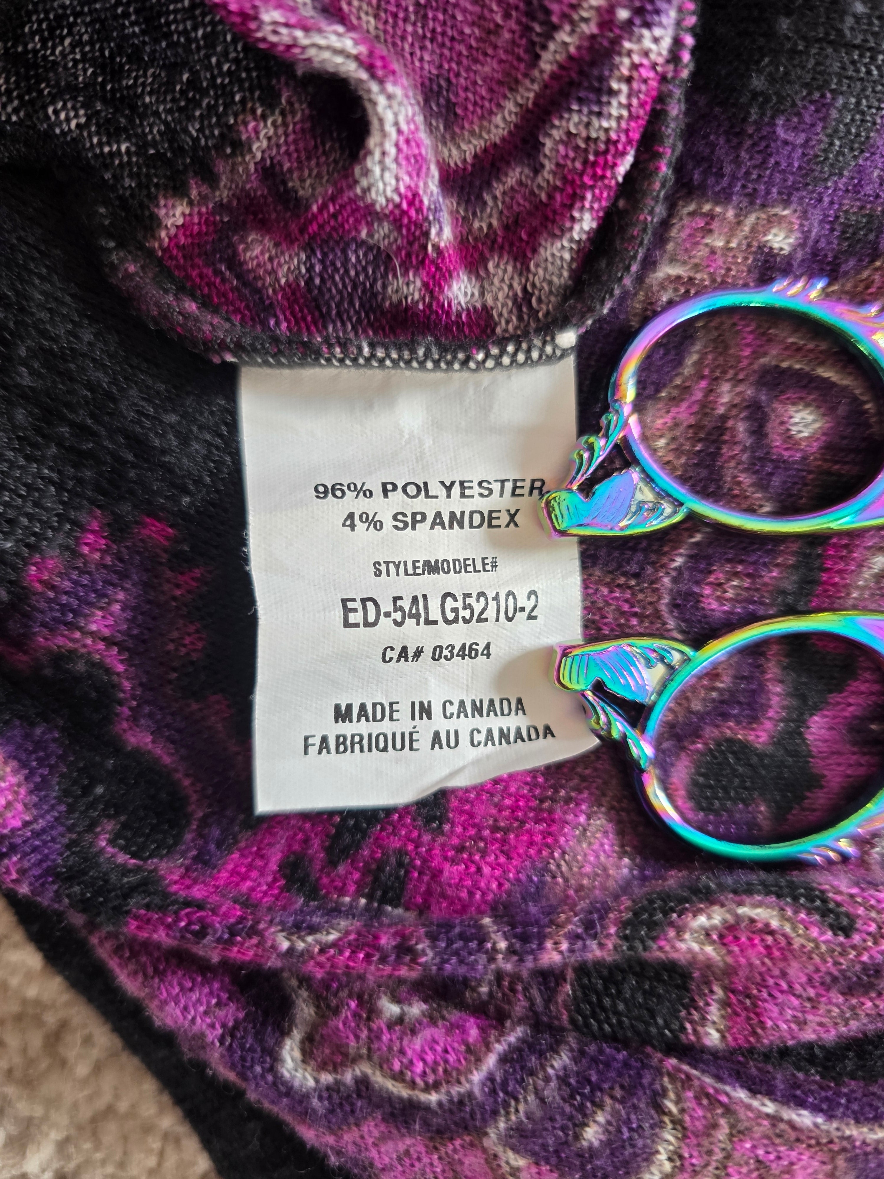 Enchantingly Embroidered Violet Paisley Kimono Top