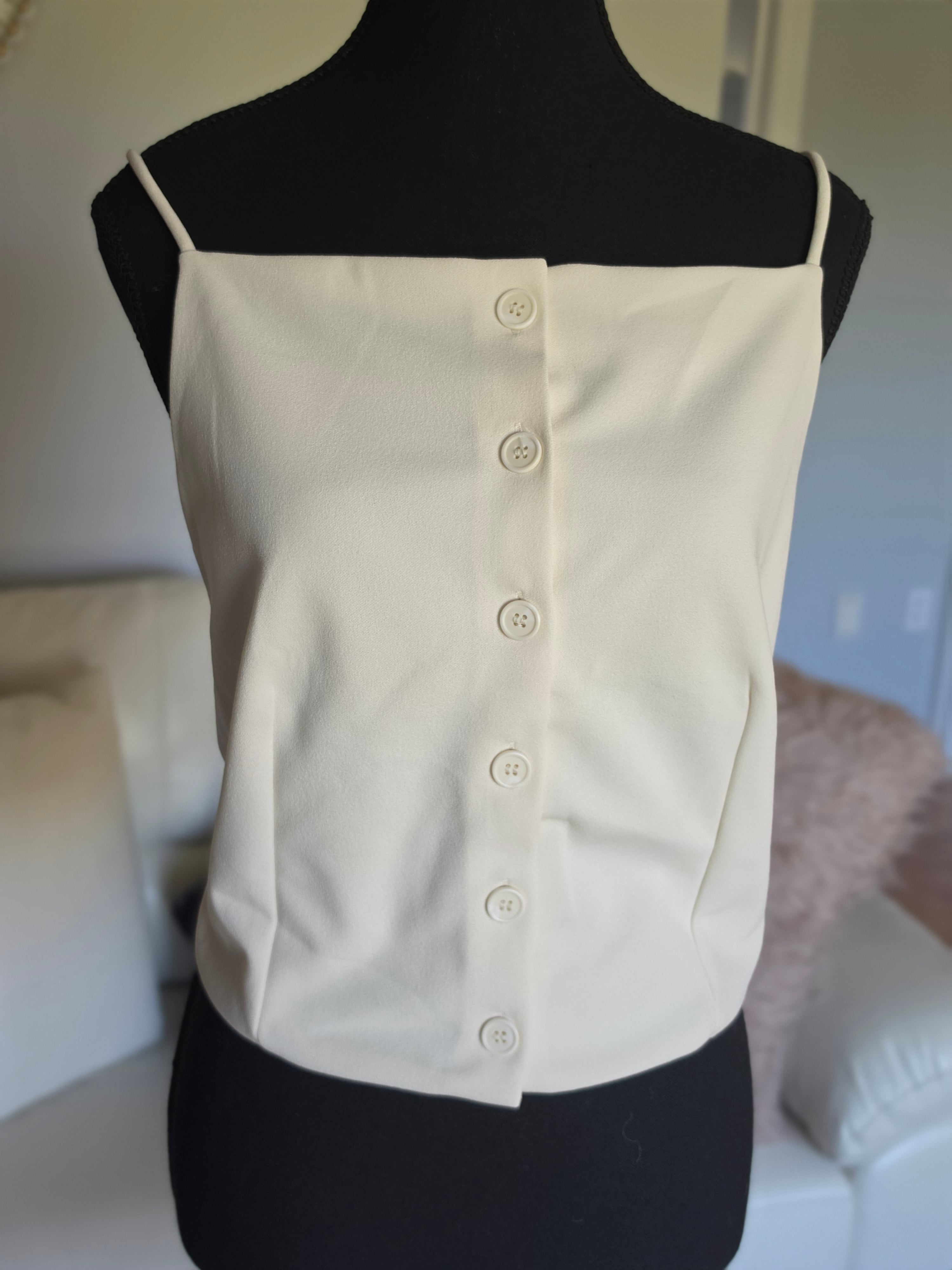 The Ivory Button Cami