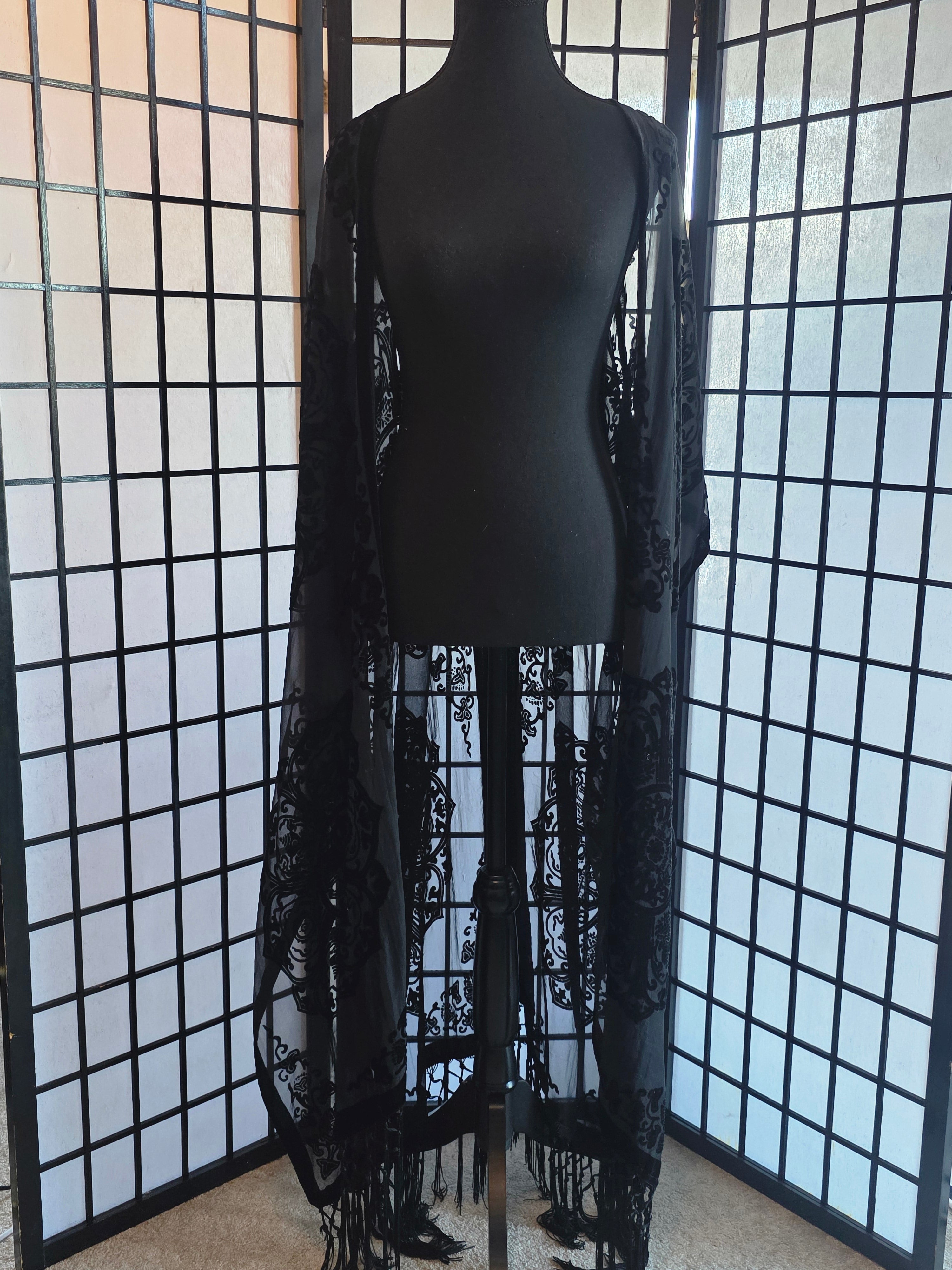 Midnight Reverie Velvet Kimono