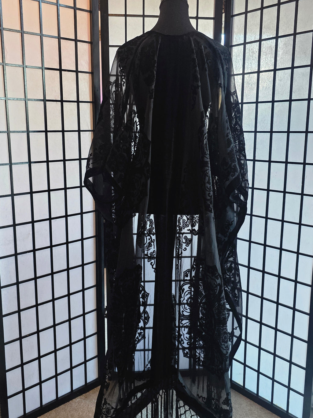 Midnight Reverie Velvet Kimono
