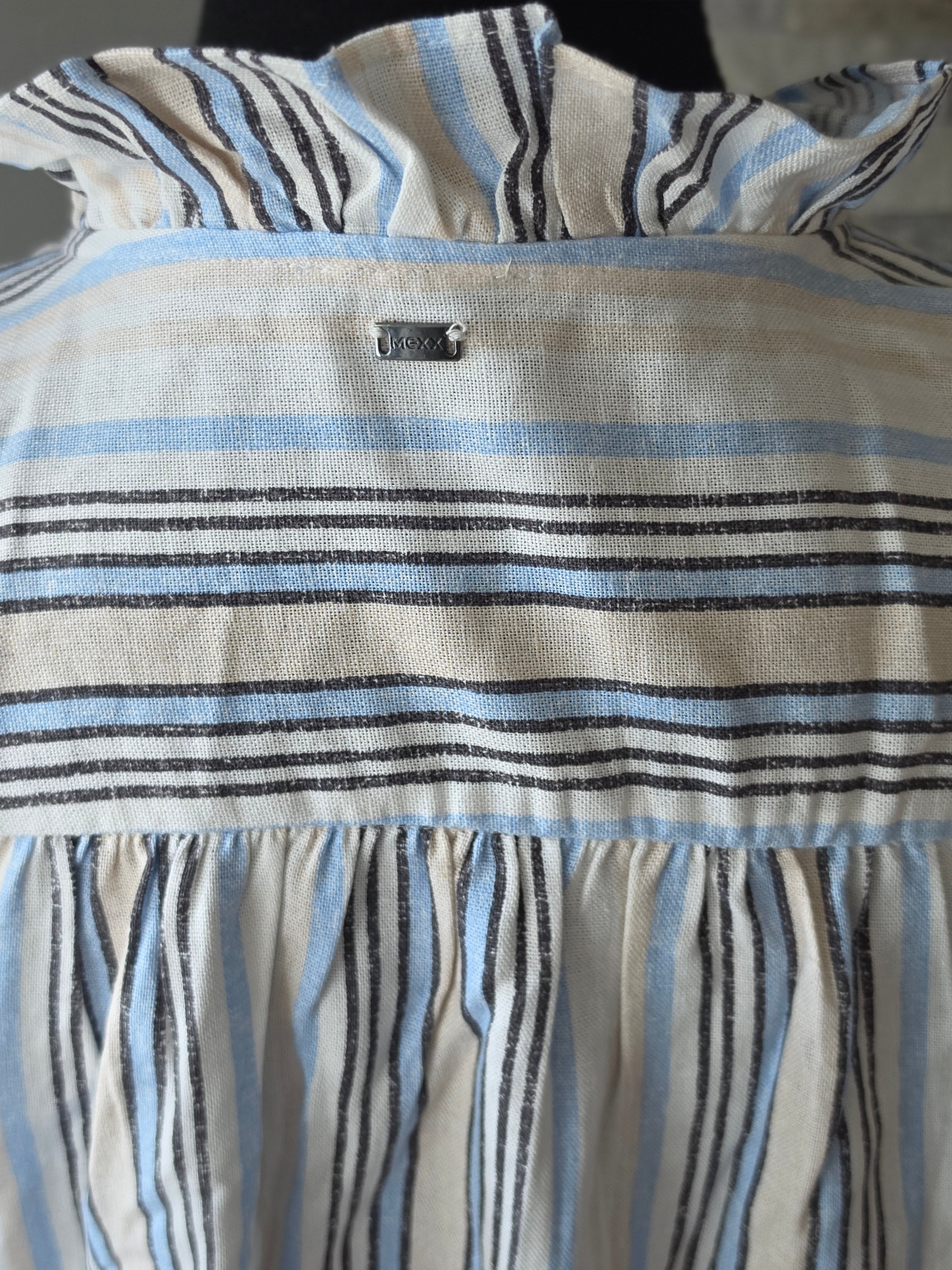 The Ruffle & Stripe — Mexx Sleeveless Babydoll Blouse