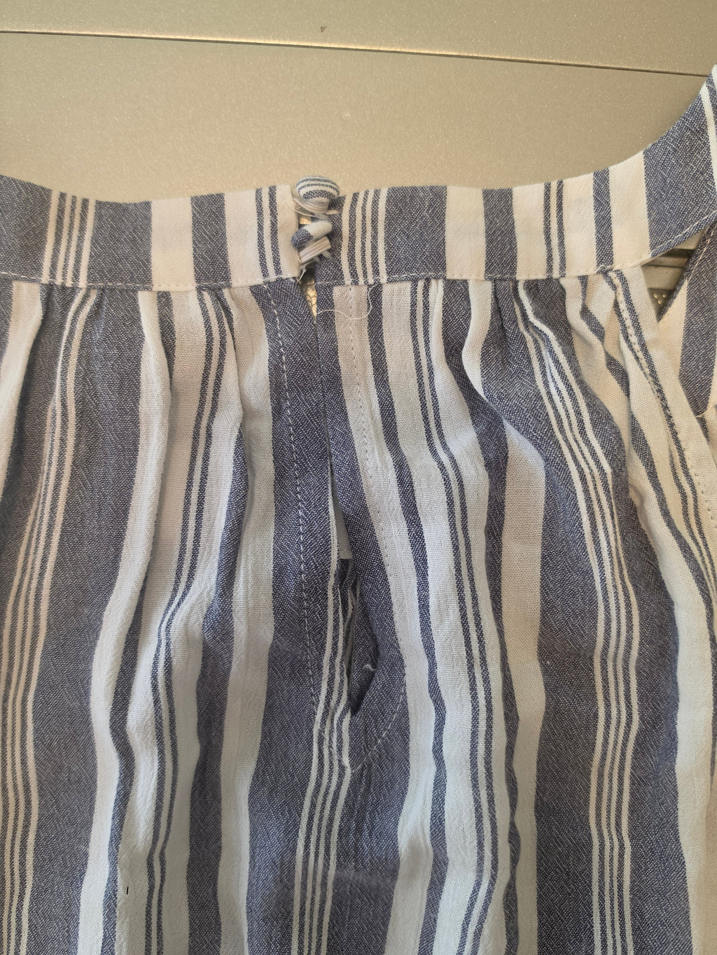 Torrid Striped Swing Blouse | Blue & White | Halter Neck | Side Pockets | Size 2