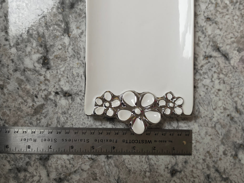 Bloom in Silver — Verdici Design Ceramic Floral Tray
