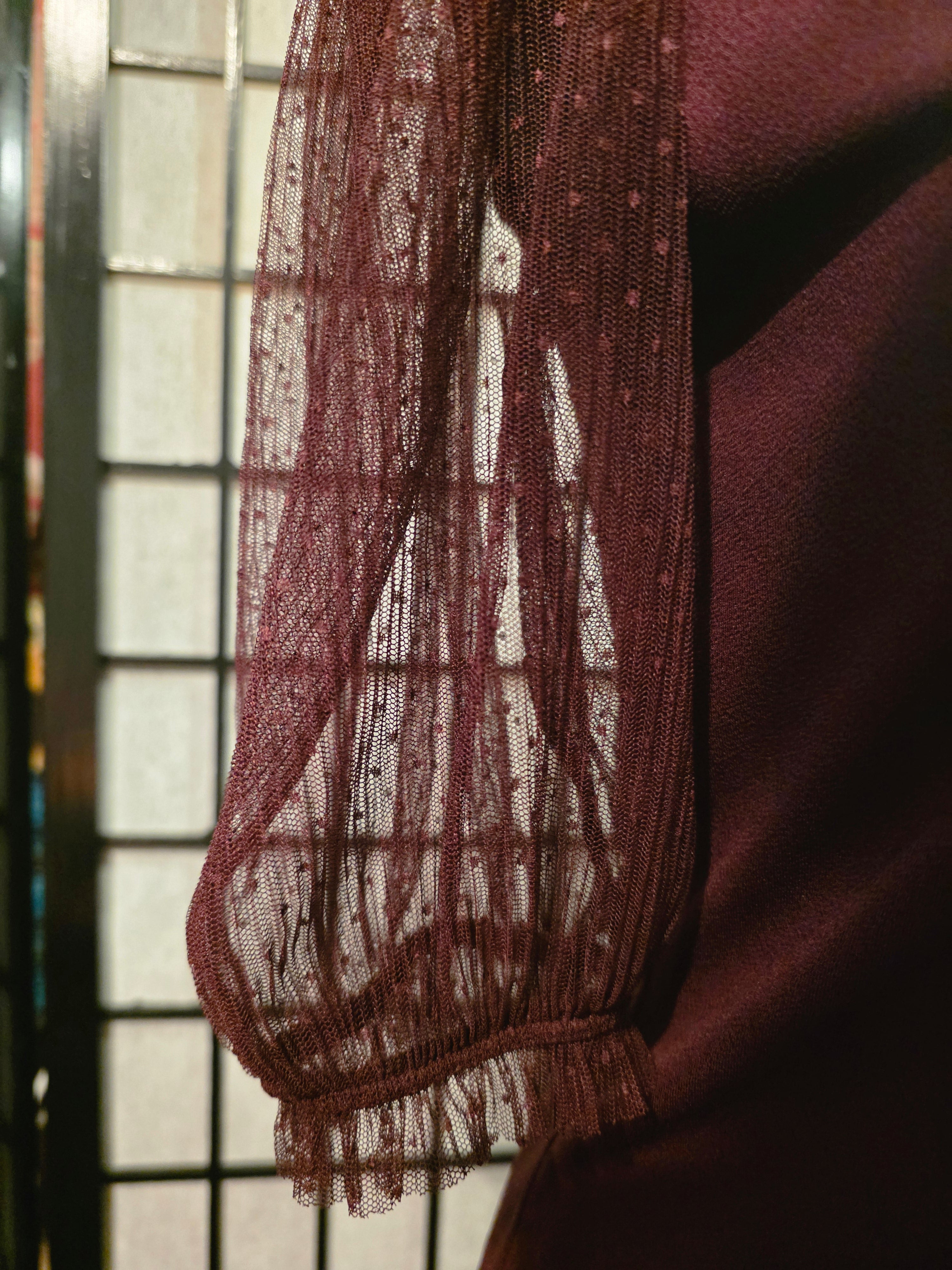 Delicately Enchanted Lace Sleeve Top