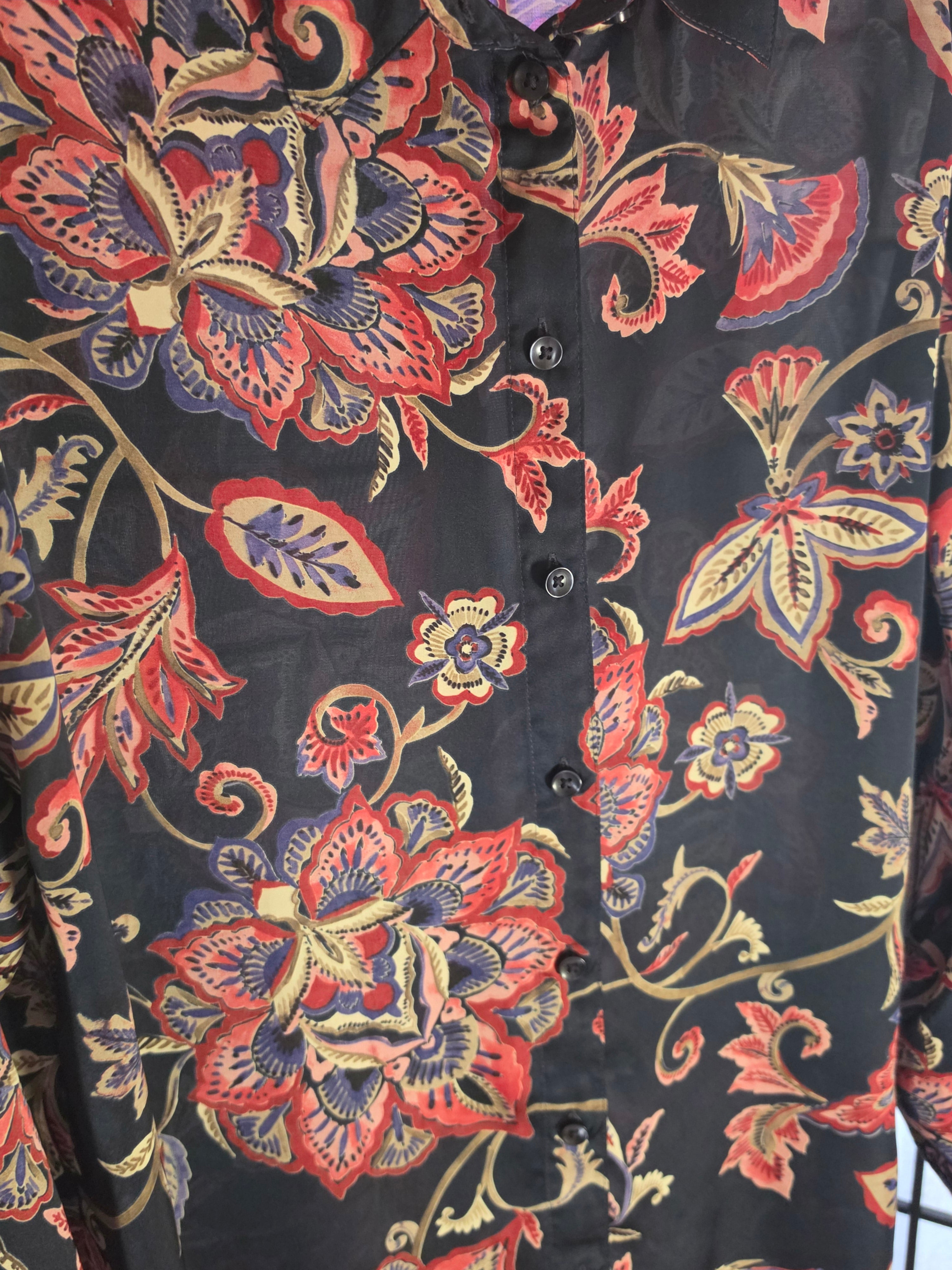 Midnight Bloom Jacobean Blouse
