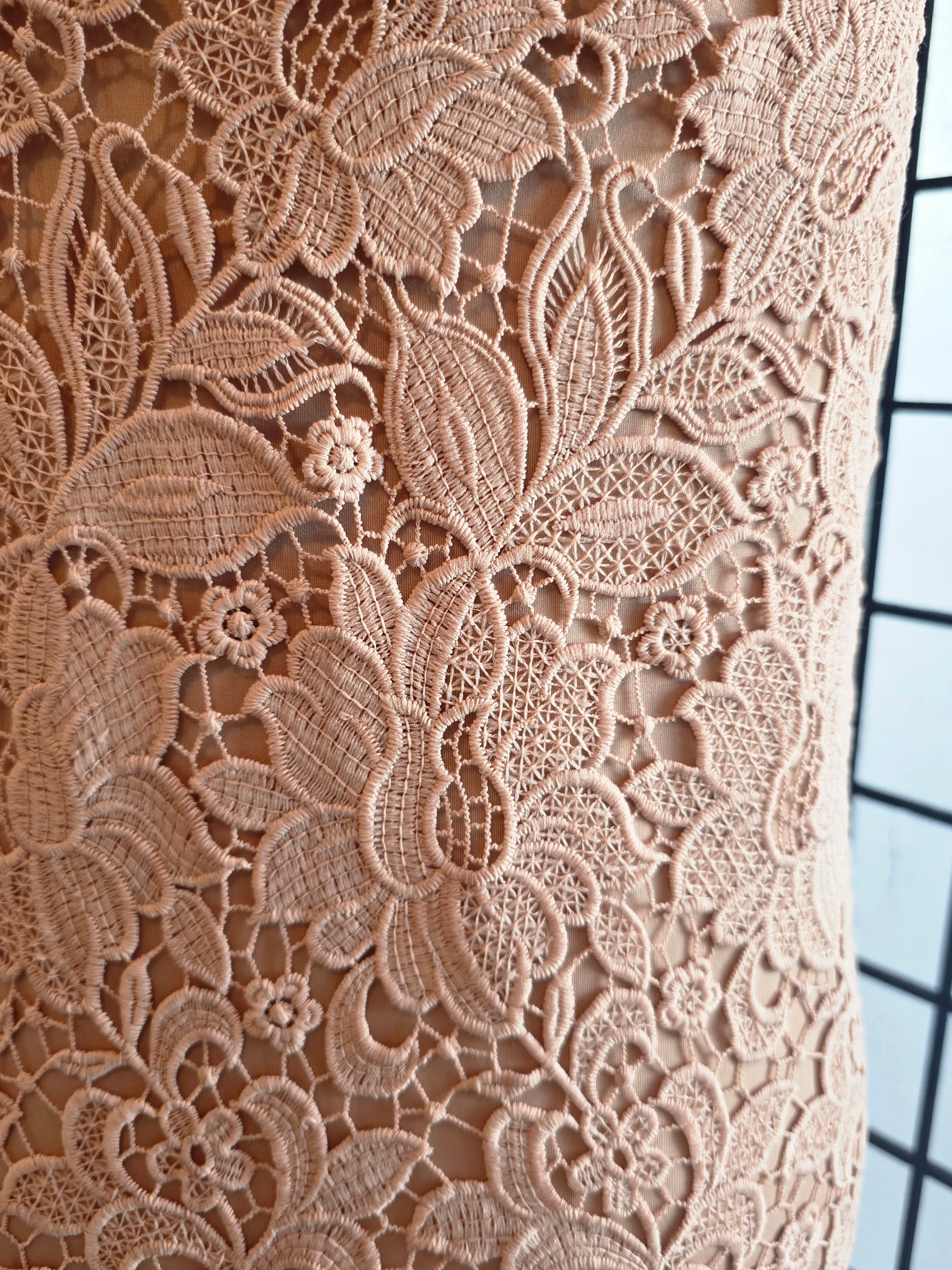 Romantic Dusty Rose Lace Slip Dress