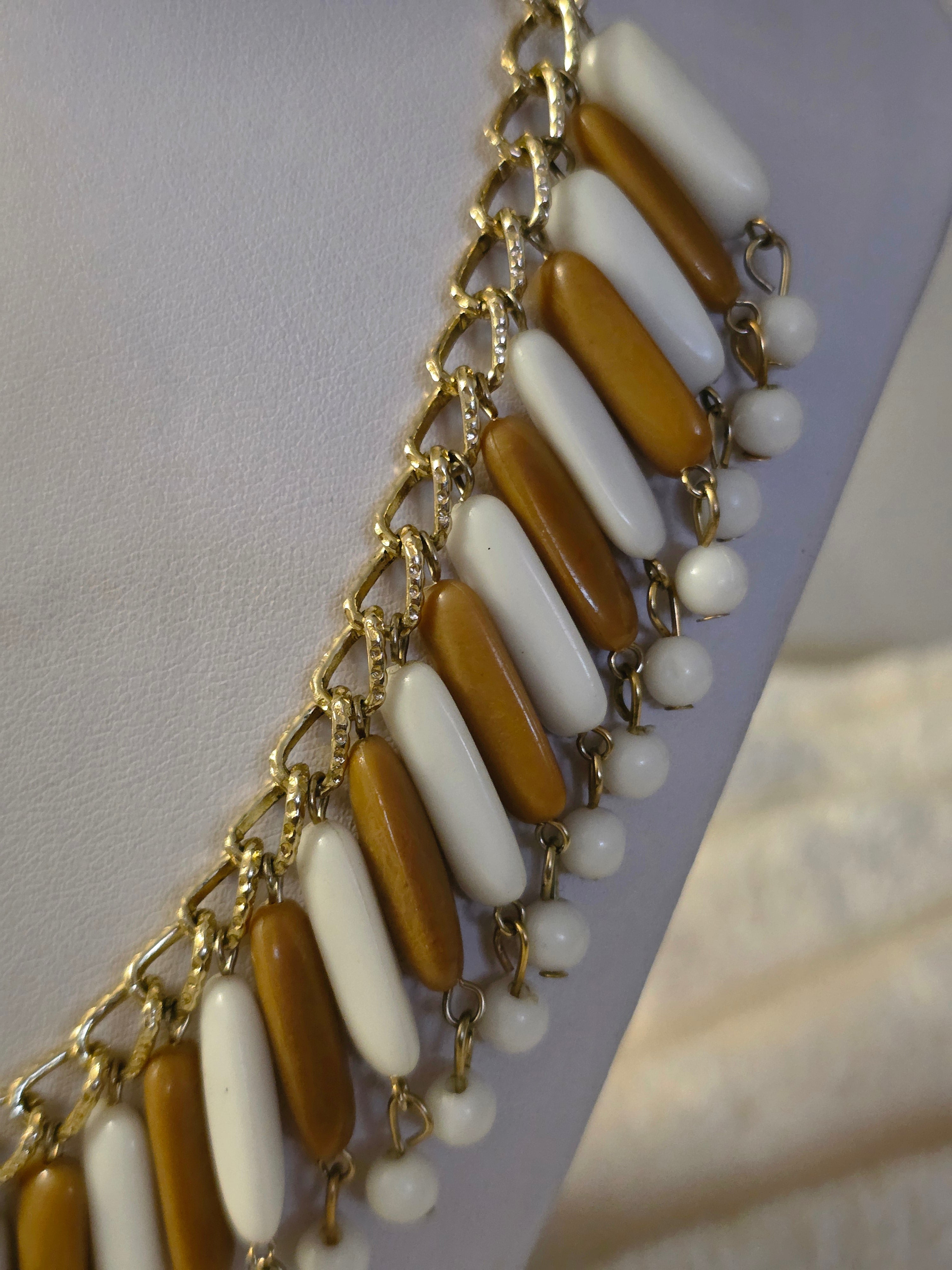 Gilded Fringe Statement Necklace