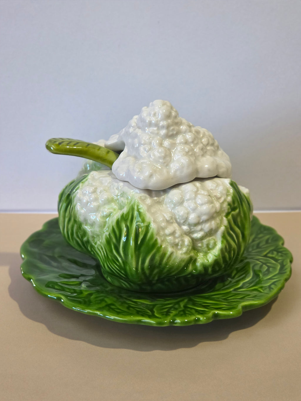 Whimsically Rooted Cauliflower Ceramic Tureen Set