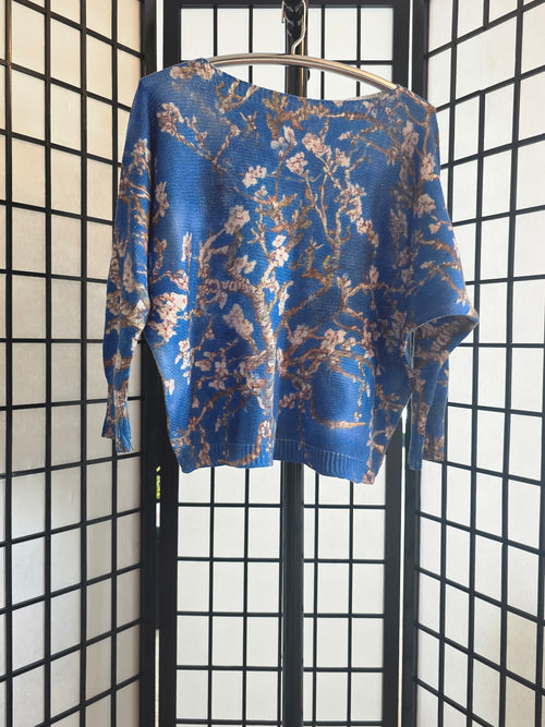Azure Blossom Sweater