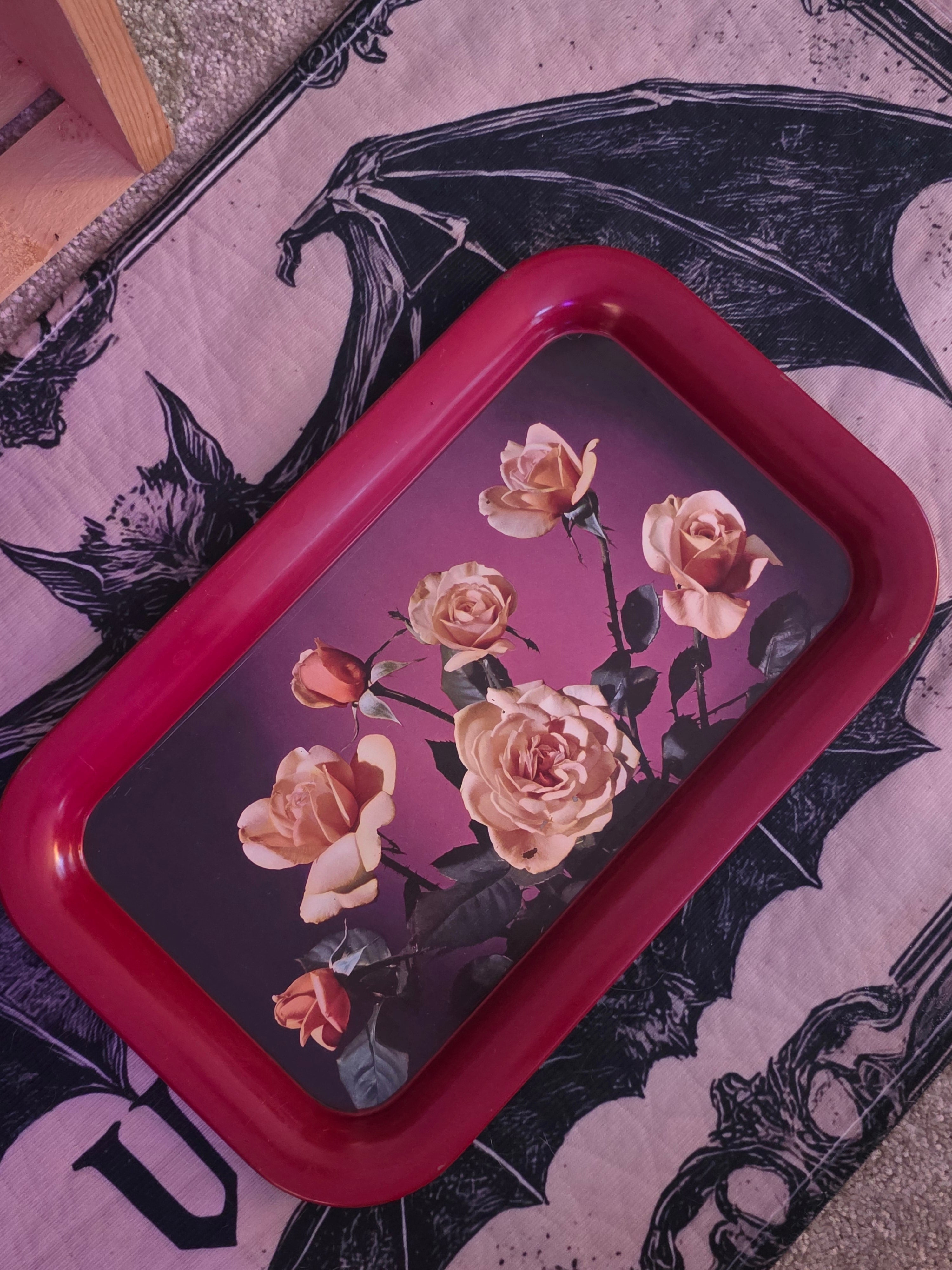 Midnight Rose Serving Tray Collection
