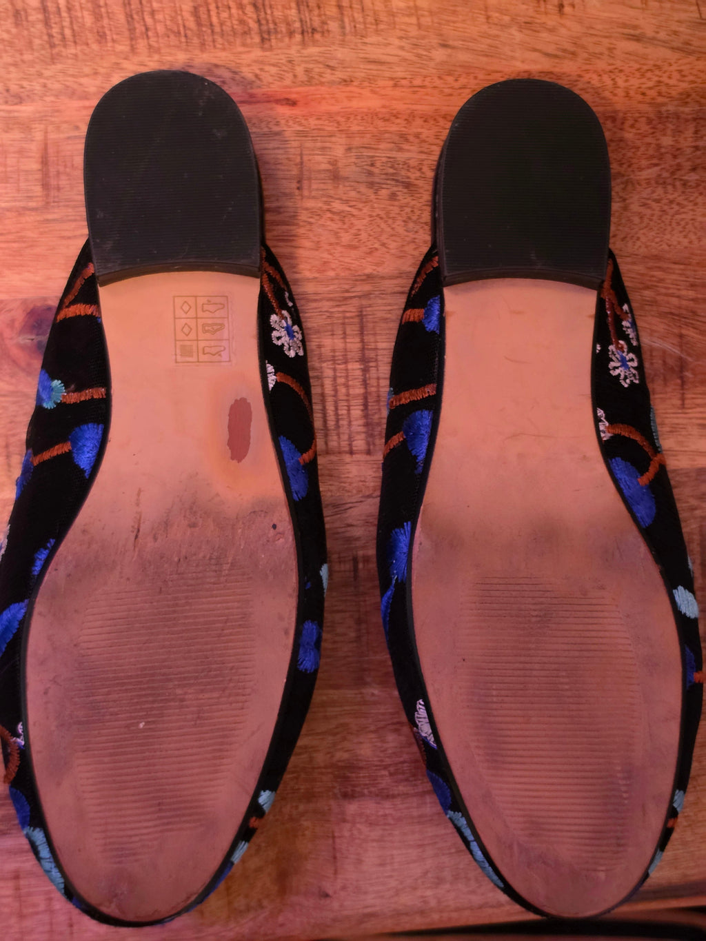 Midnight Garden Embroidered Mule Loafers – Town Shoes