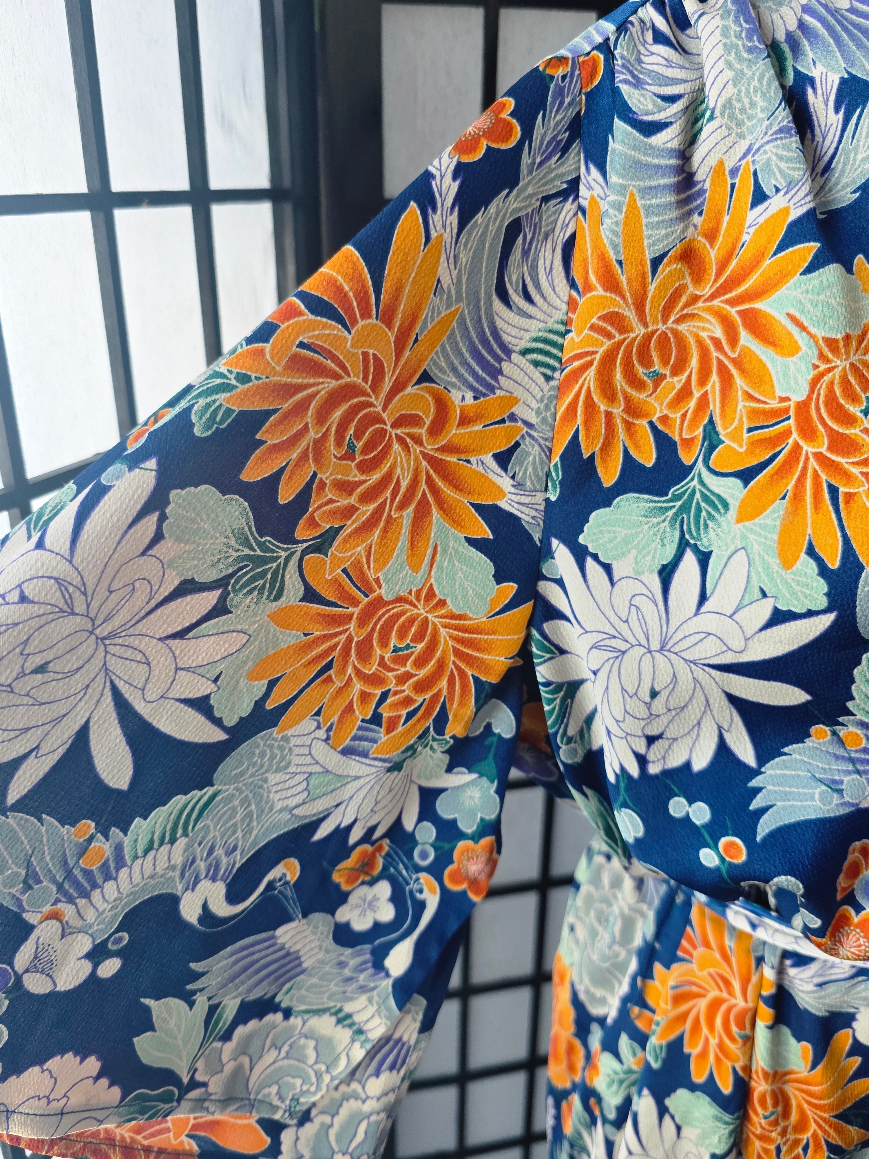 Gracefully Blooming Kimono Dress