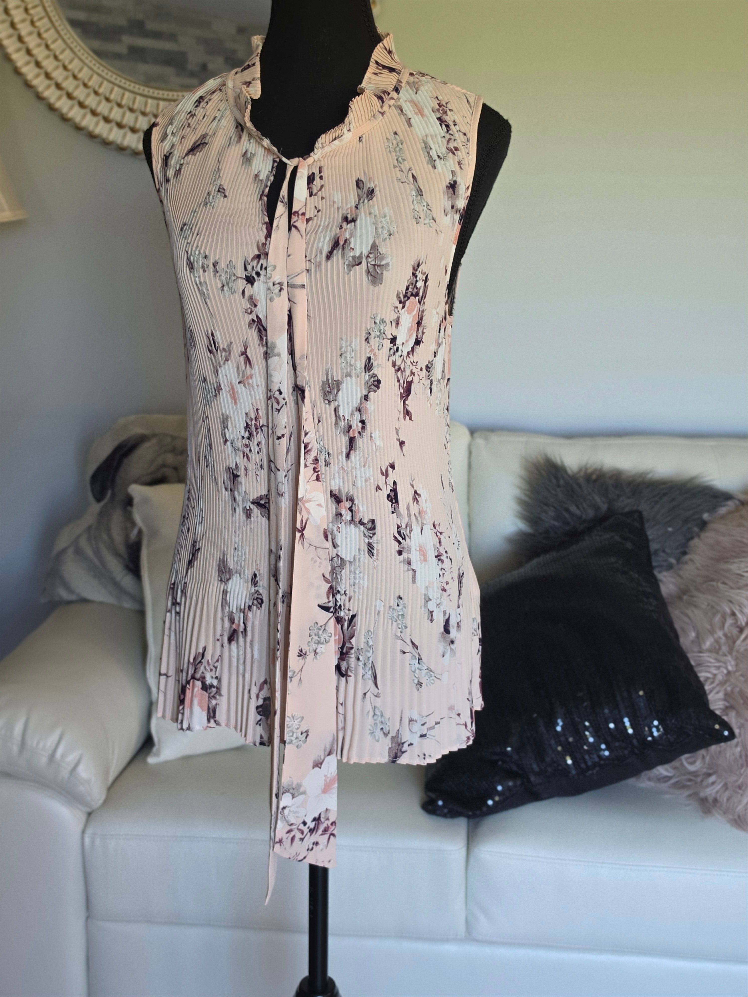 The Pleated Petal Blouse — DKNY