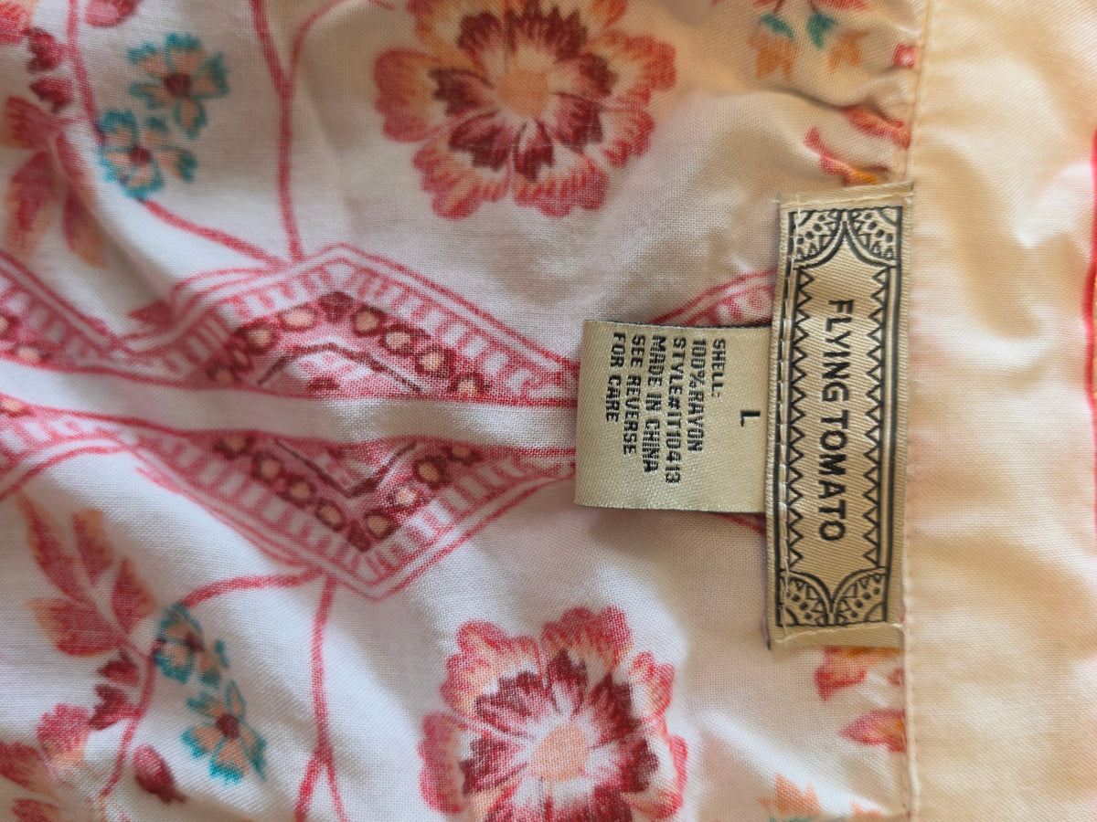 The Soleil Flutter Blouse — Crimson Marigold