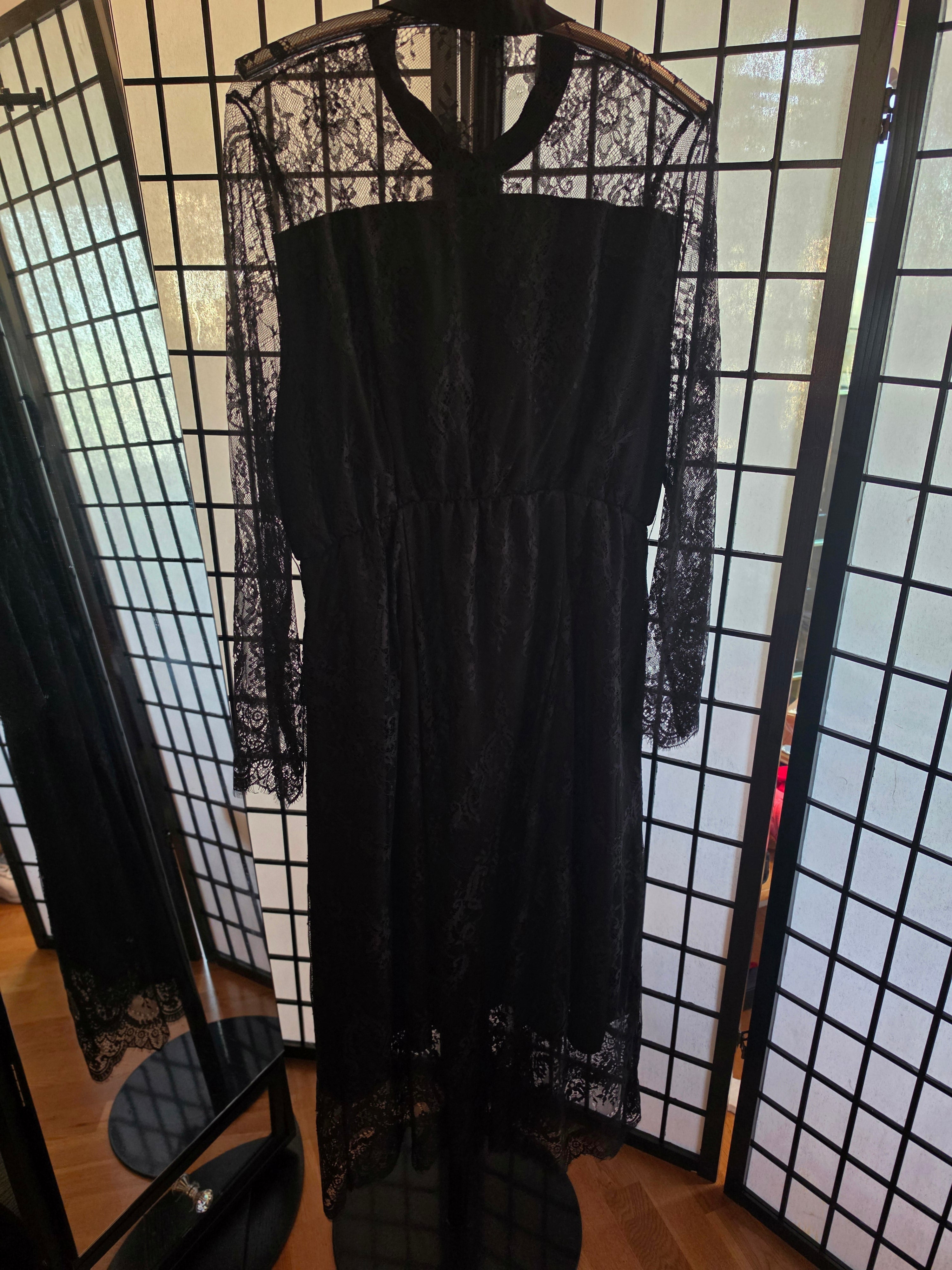 Midnight Reverie Lace Maxi Dress