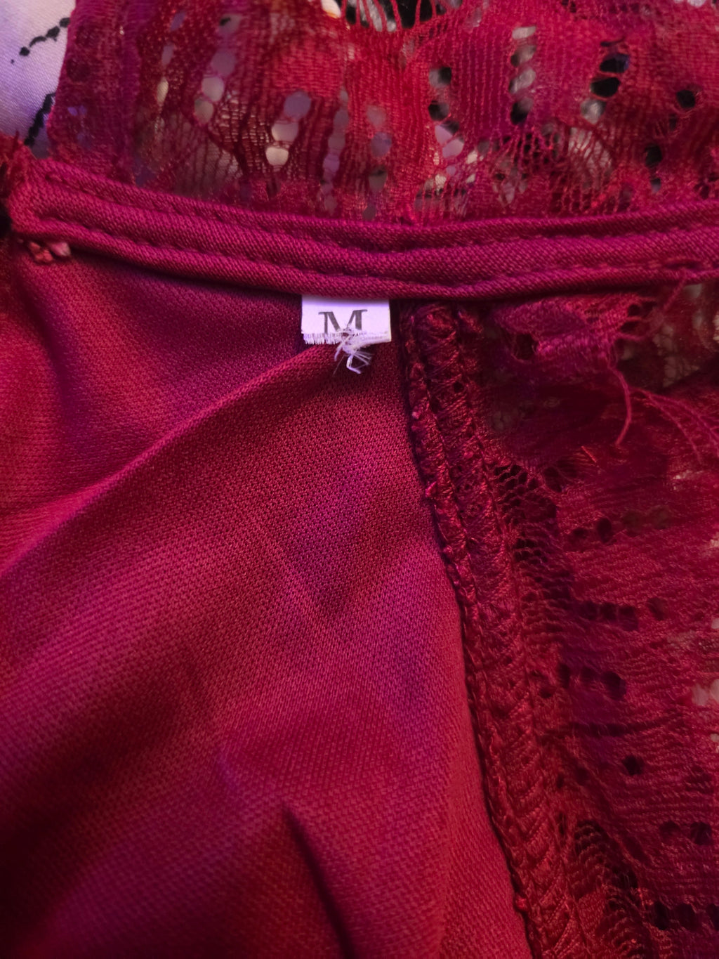 Crimson Rose Lace Top