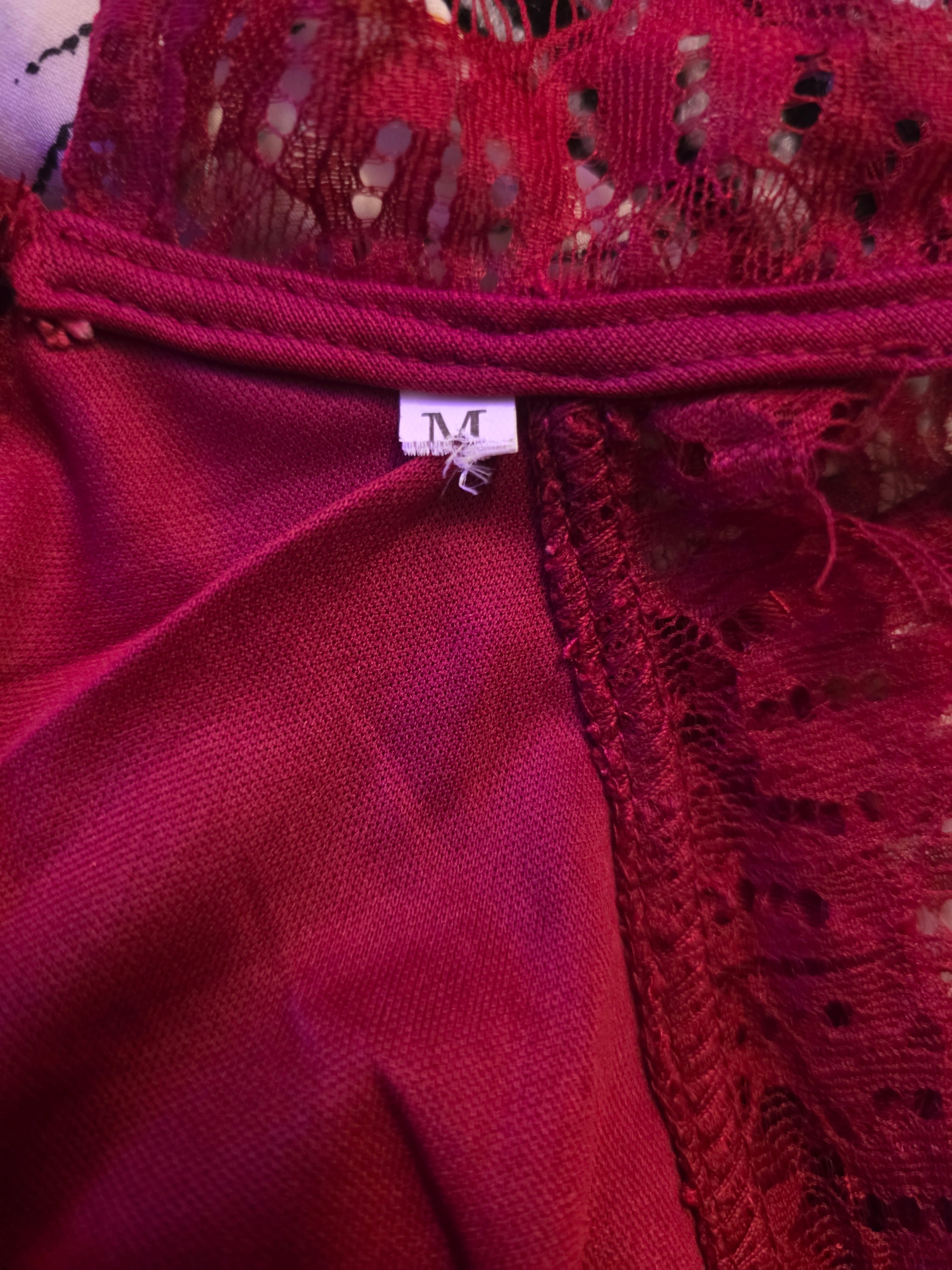 Crimson Rose Lace Top