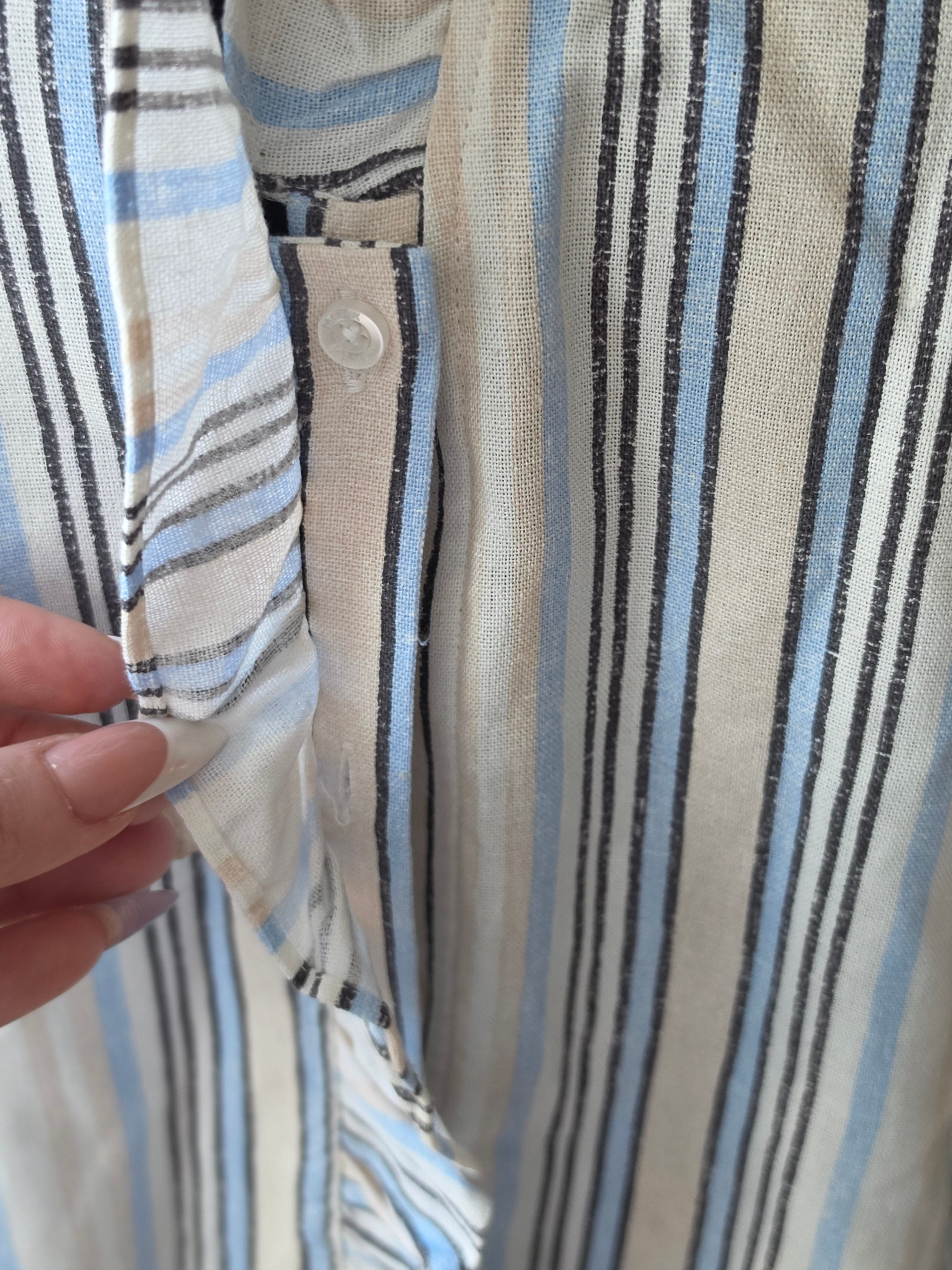 The Ruffle & Stripe — Mexx Sleeveless Babydoll Blouse