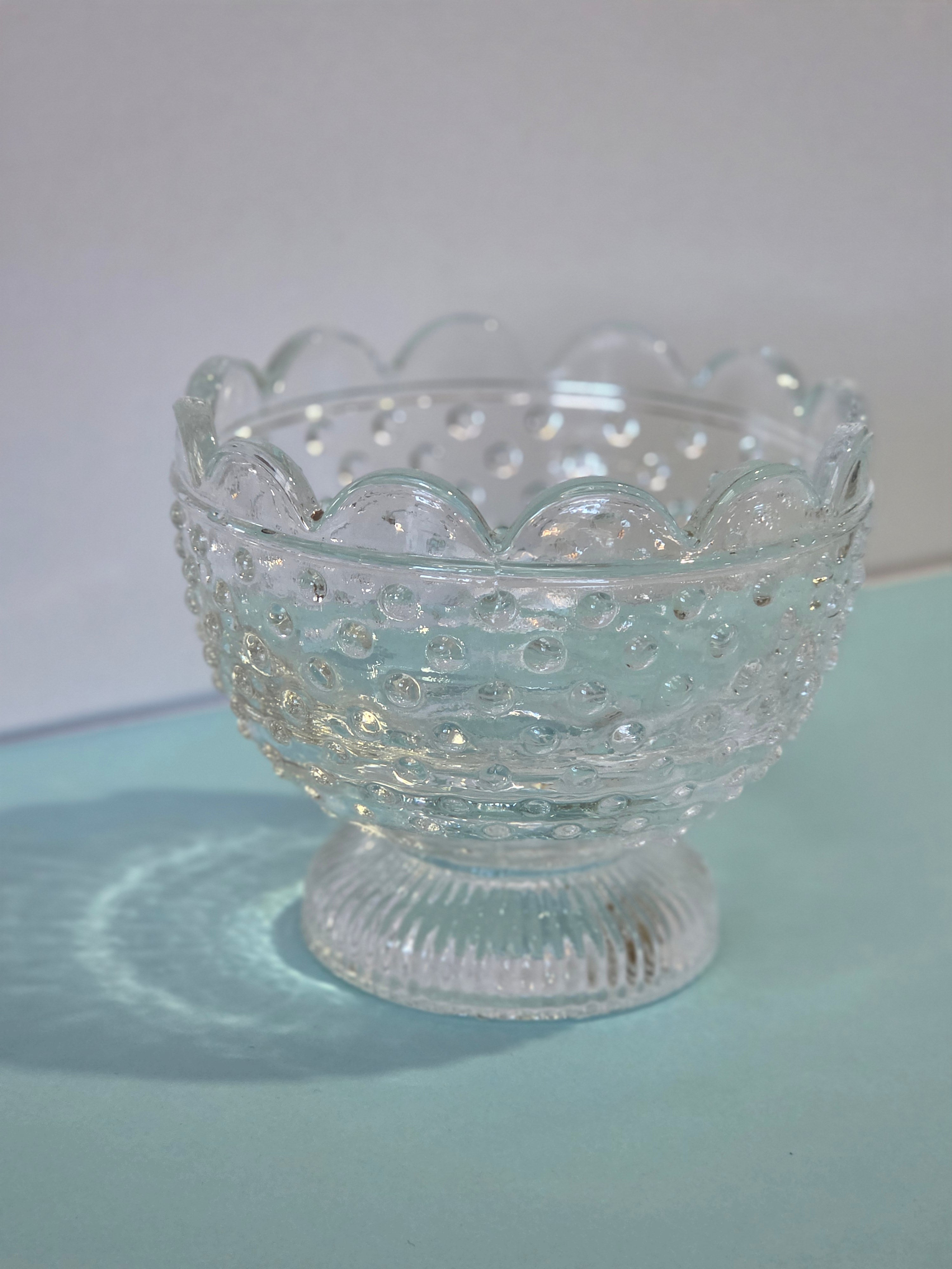 The Sunday Table — Hobnail Glass Compote Set of 4