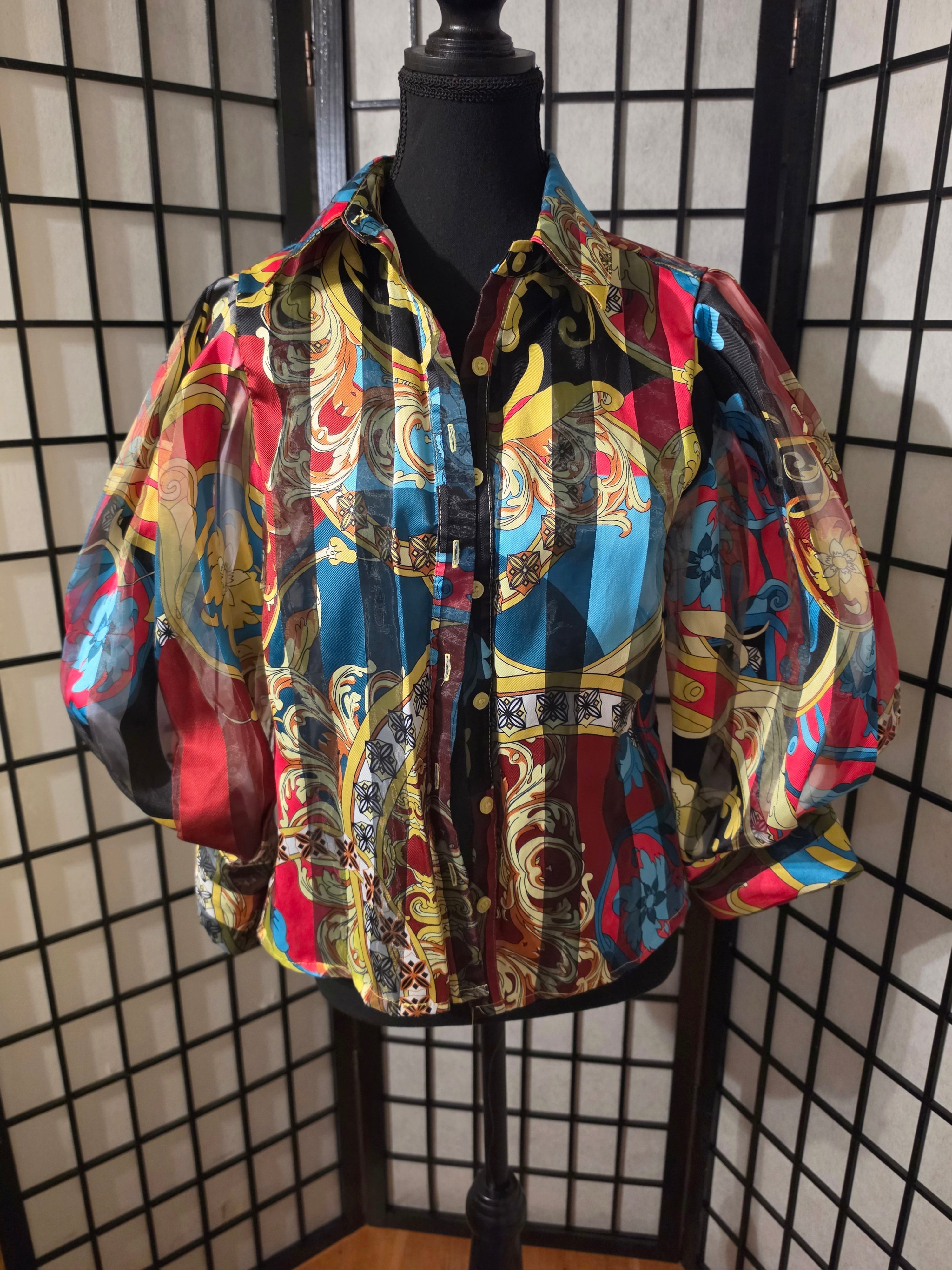 Baroque Medallion Blouse – CQ by CQ