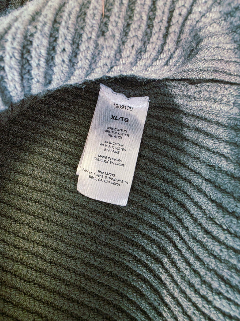 GAP Sage Green Ribbed Cotton-Wool Button Cardigan