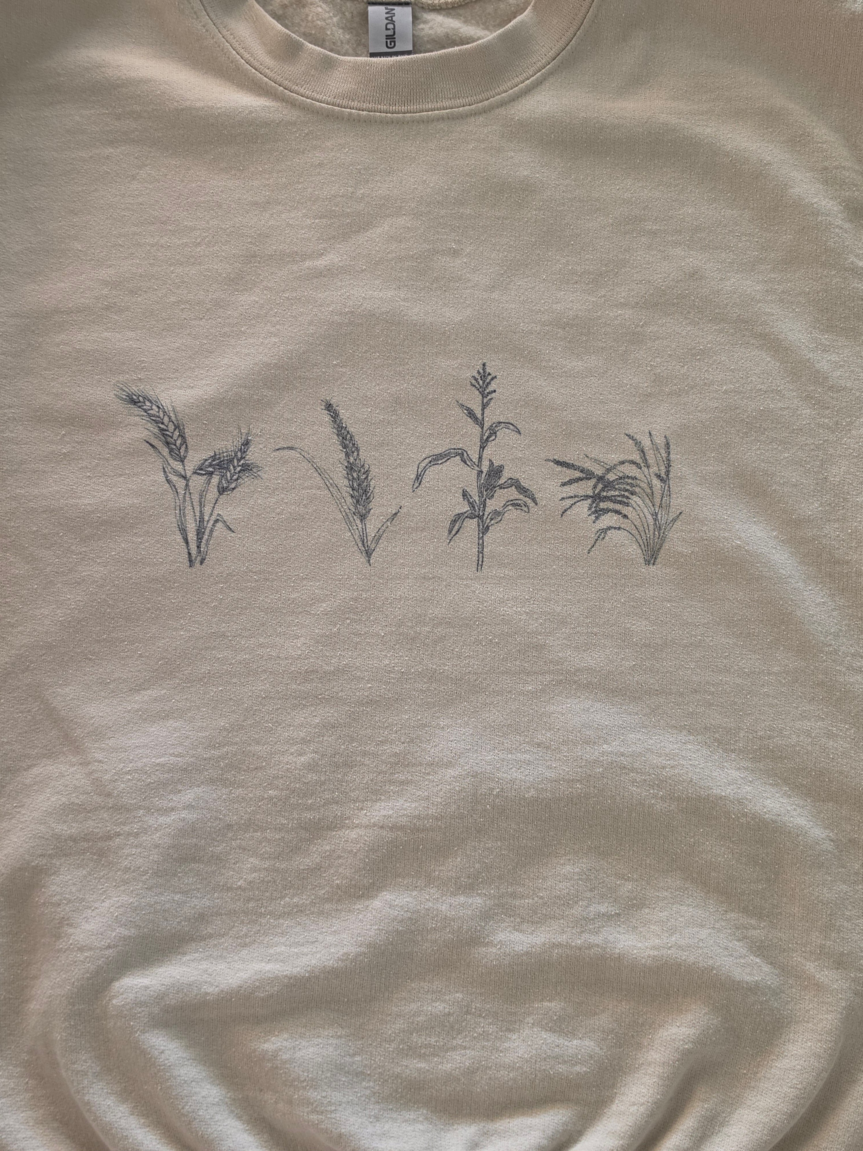 The Prairie Pullover — Botanical Wildgrass Crewneck