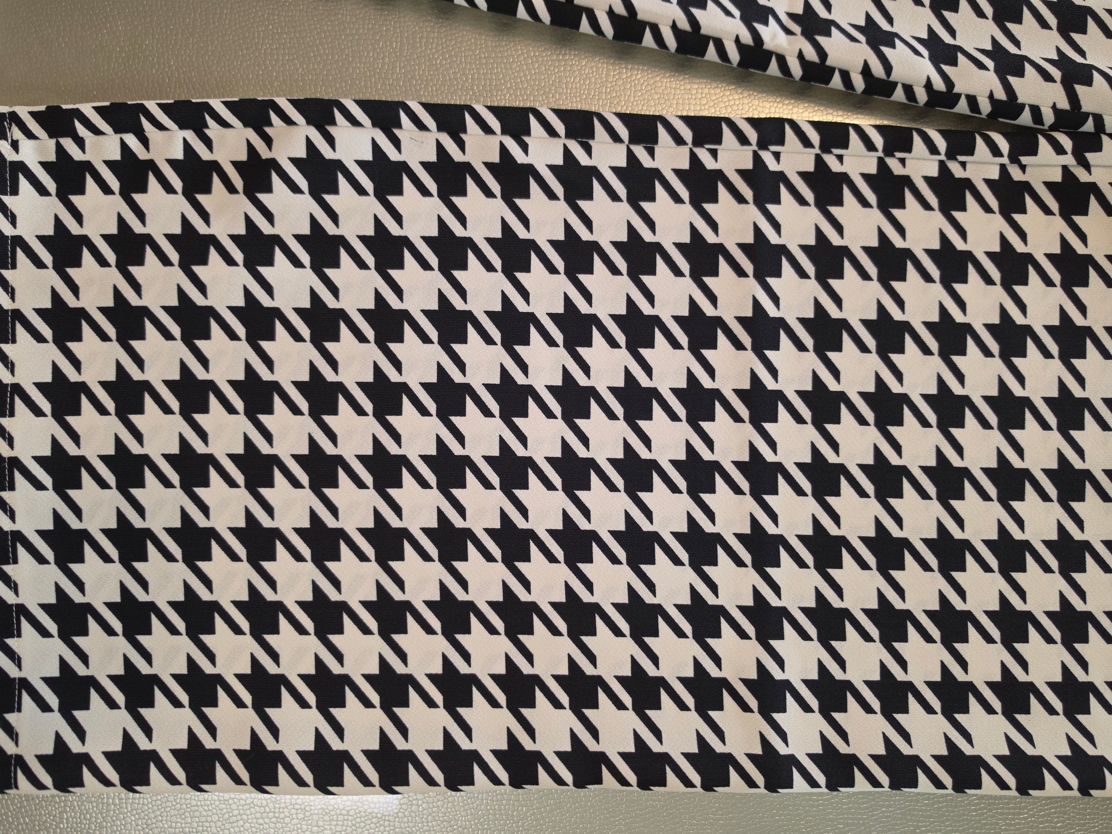 Darkly Checked Wide-Leg Trousers