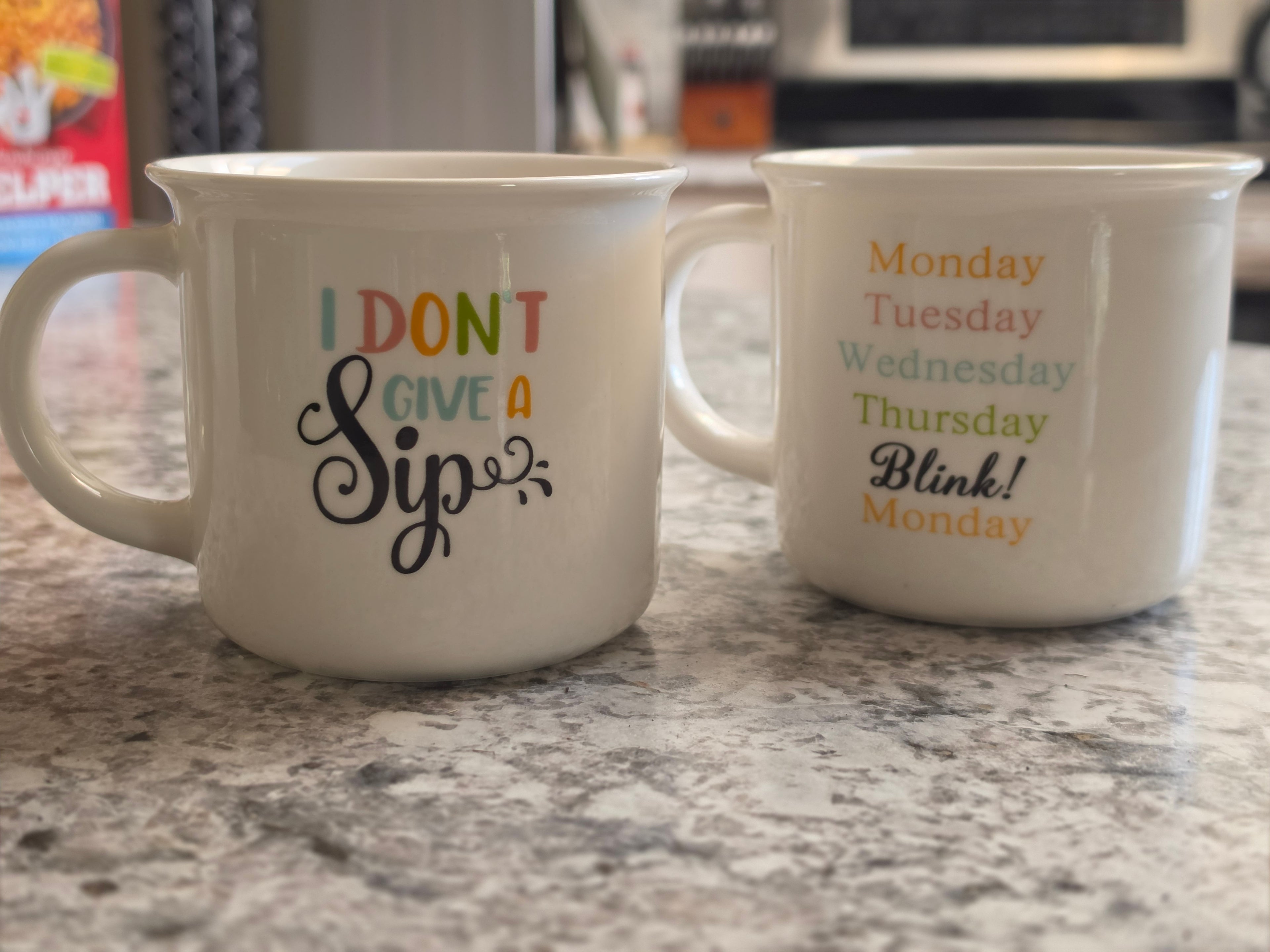 "Blink & Sip" Novelty Mug Set — Set of 2