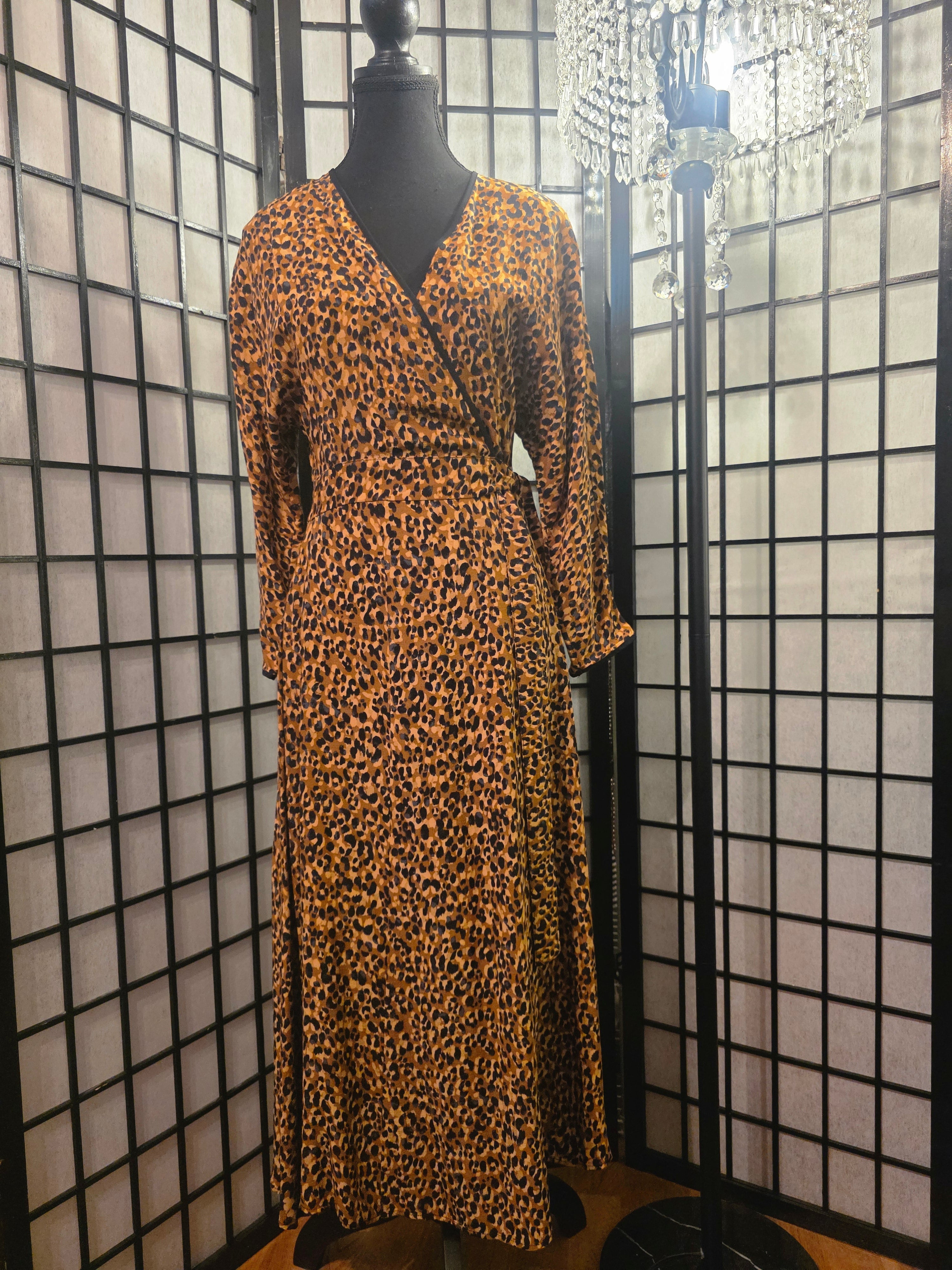 Wildly Enchanted Leopard Wrap Dress