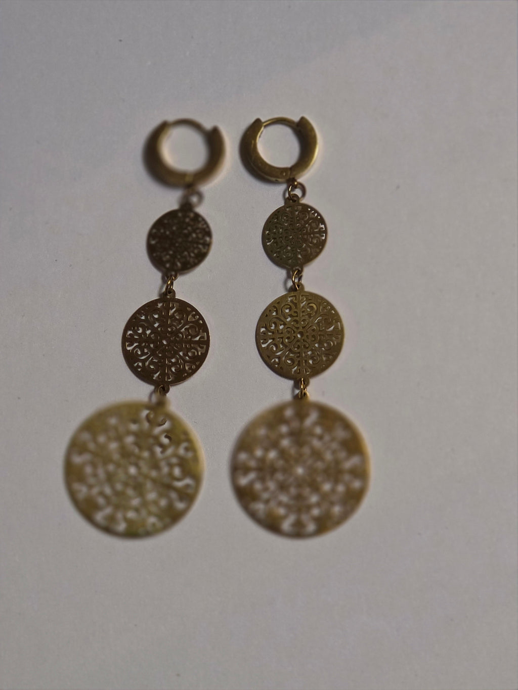Golden Reverie — Cascading Filigree Medallion Drop Earrings