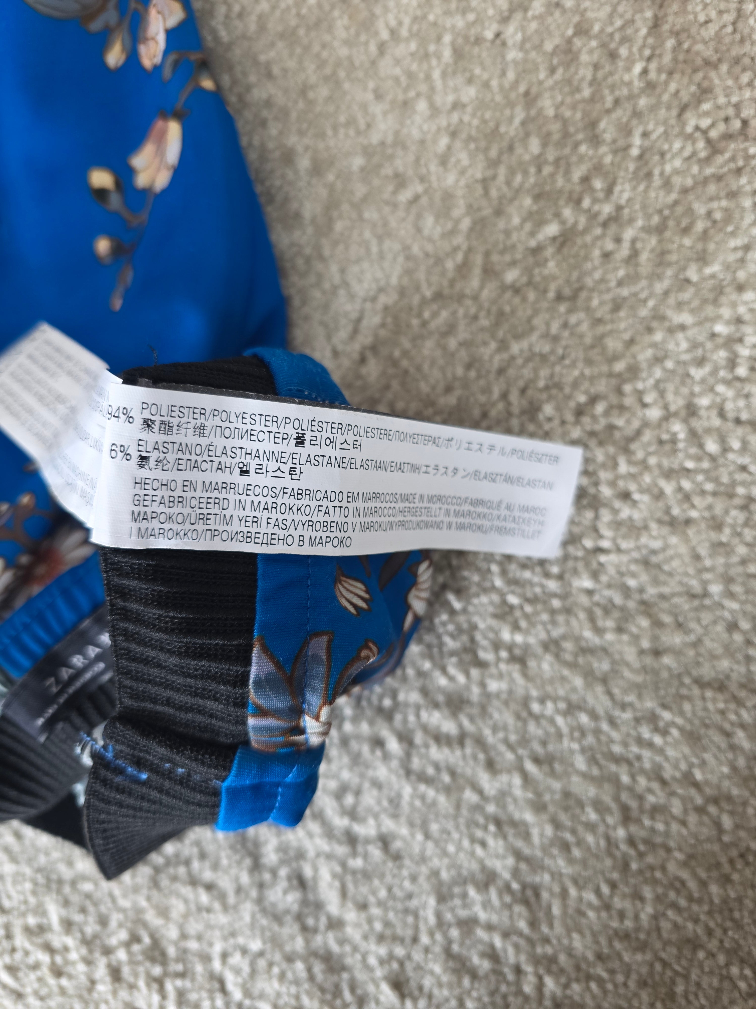Romantically Blooming Cobalt Pencil Skirt