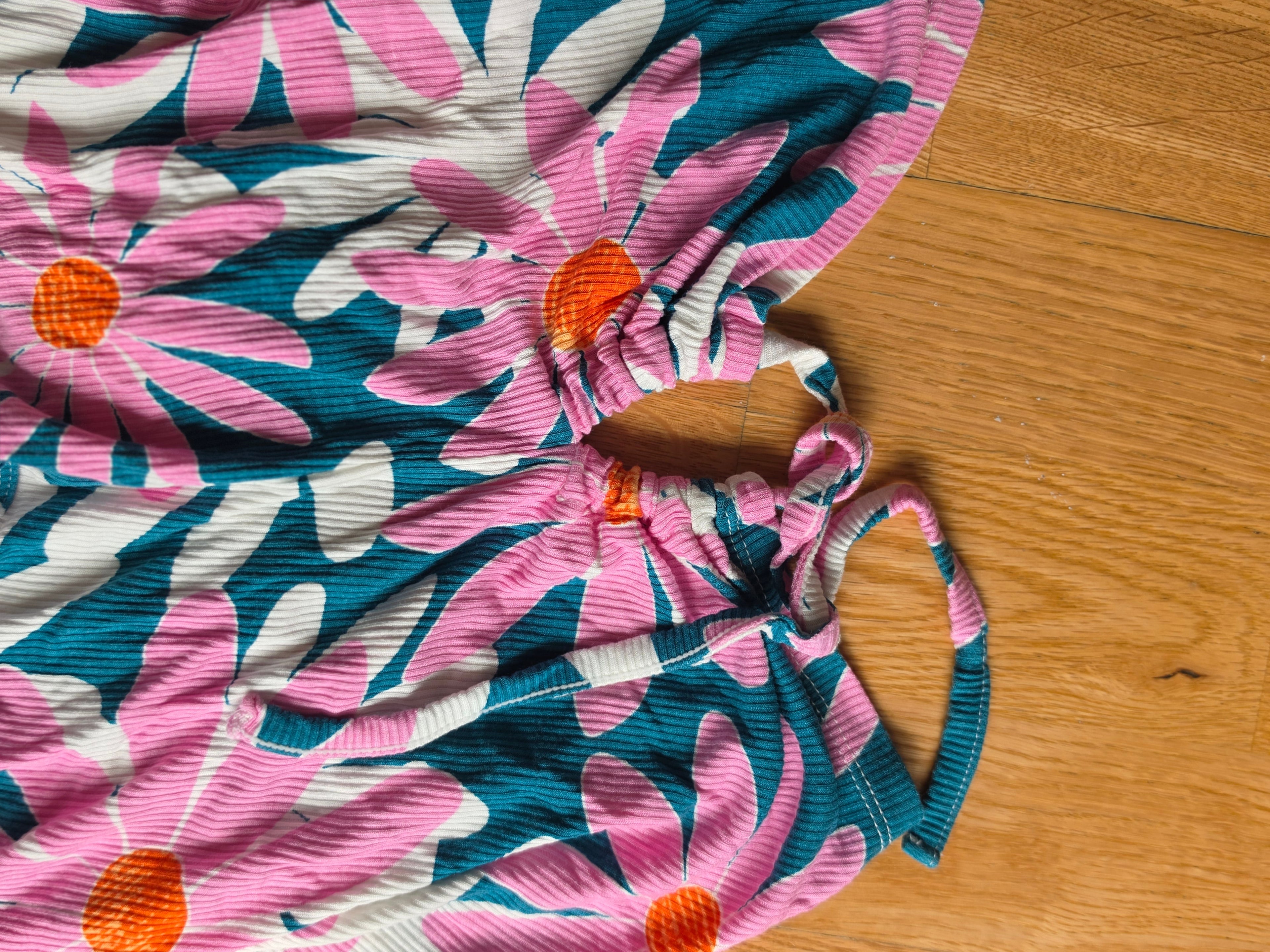 Wildly Yours — Daisy Print Smocked Crop Tank