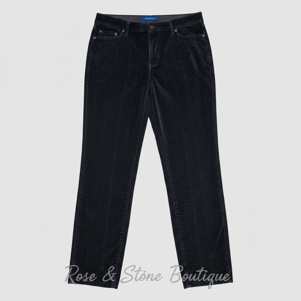 The Starlit Silhouette Pant — Talbots Black Velvet