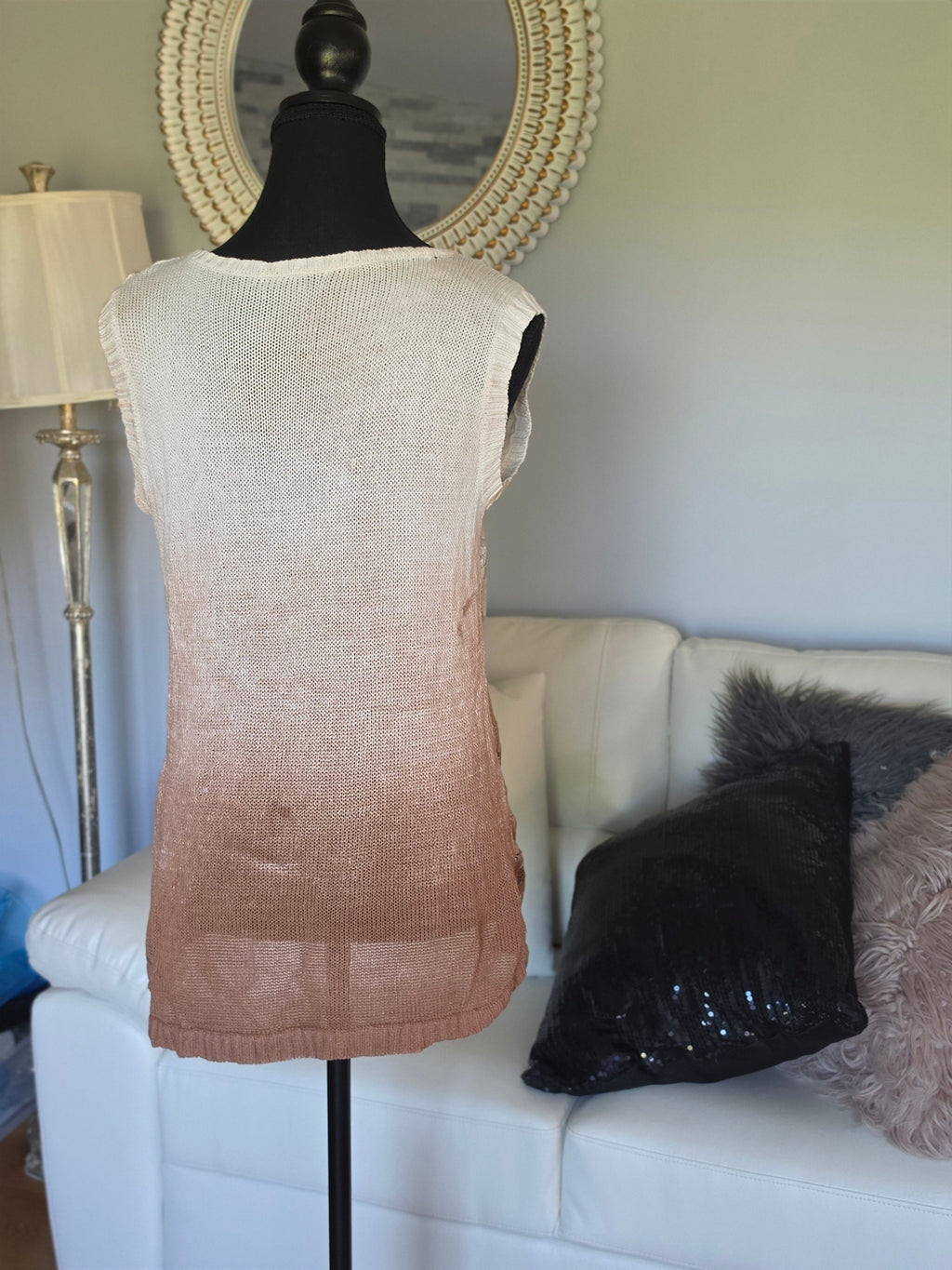 Ombré Lace Drift Top — Morning Apple