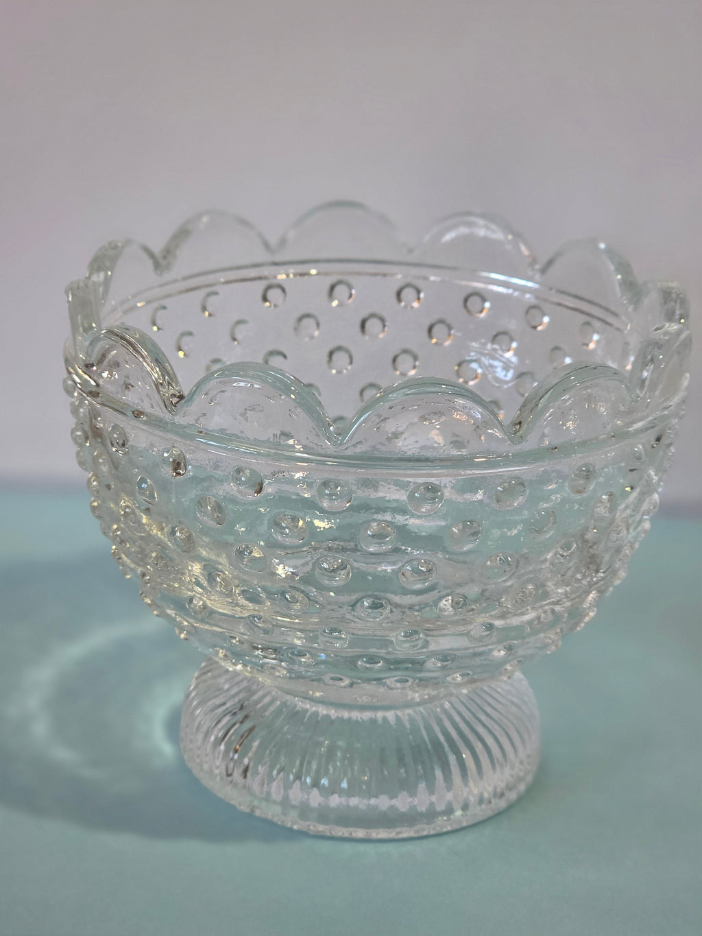 The Sunday Table — Hobnail Glass Compote Set of 4