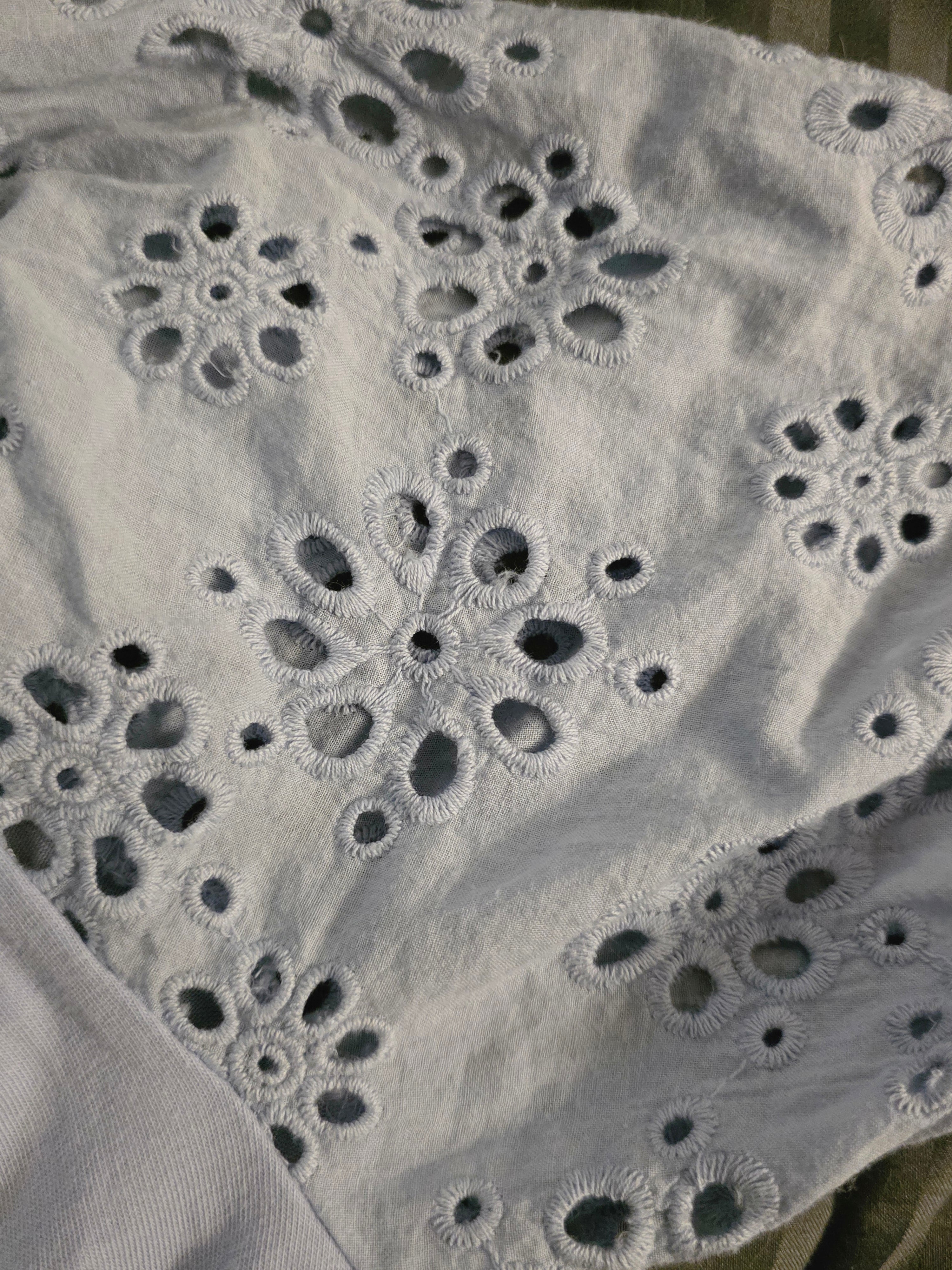 Ethereally Embroidered Periwinkle Top