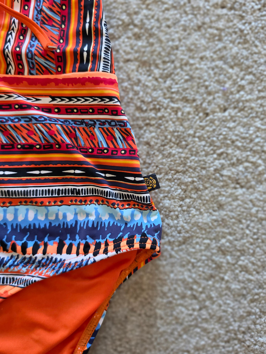 Solstice Ritual — Tribal Lace-Up One-Piece Swimsuit
