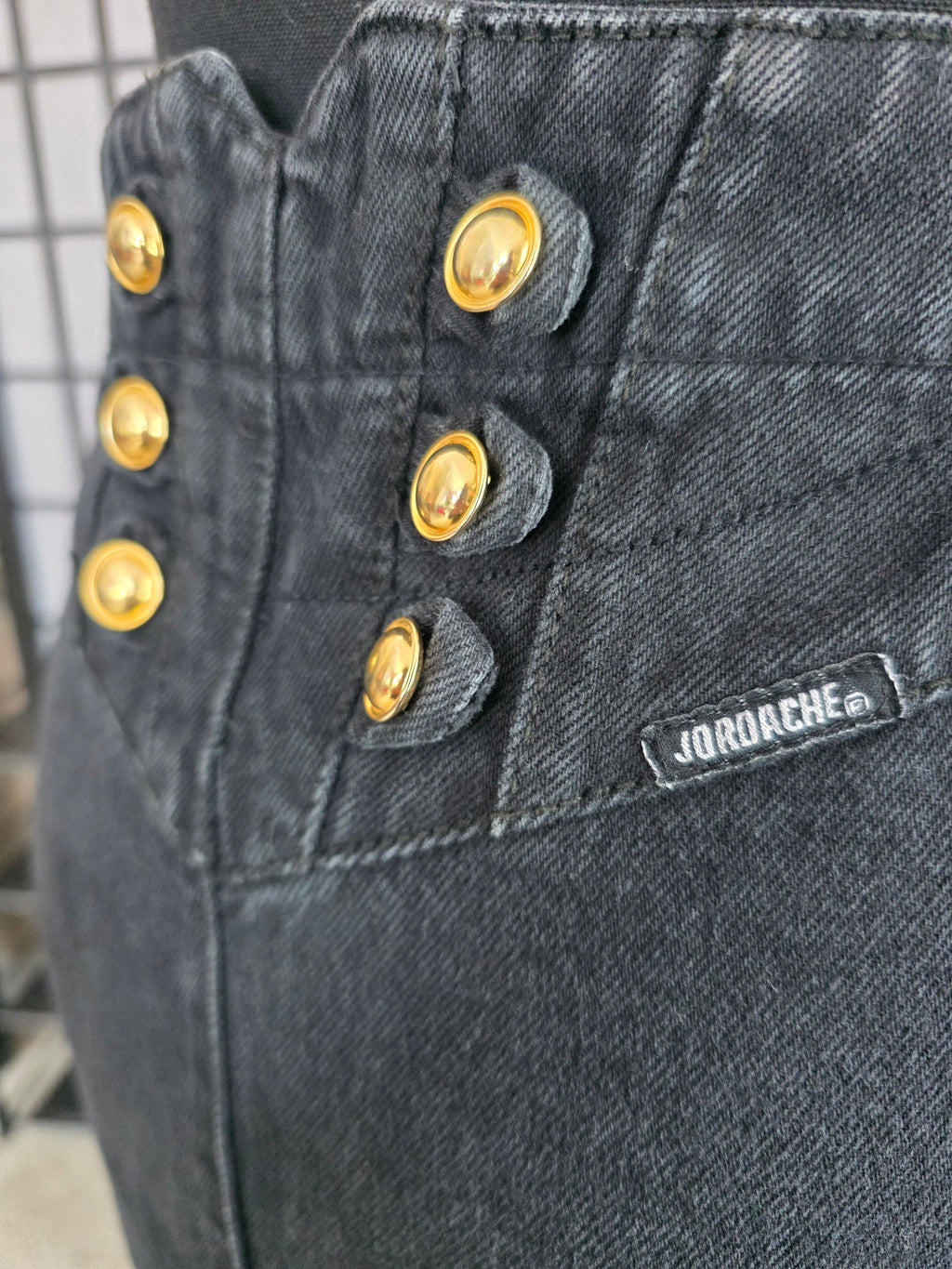 Timelessly Nautical Black Denim Skirt