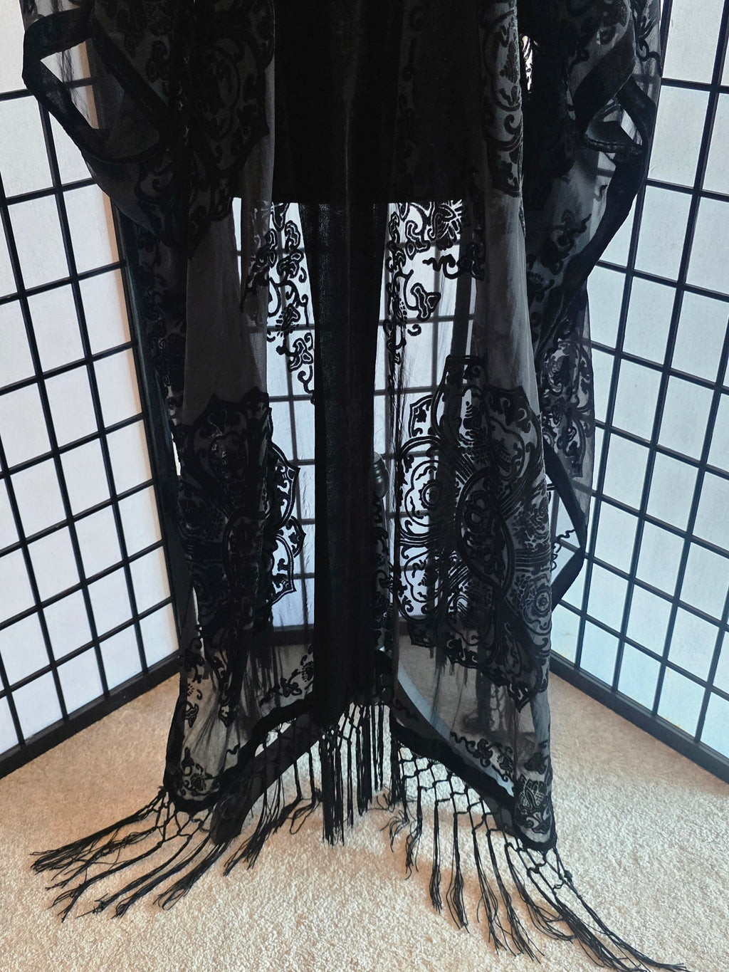 Midnight Reverie Velvet Kimono