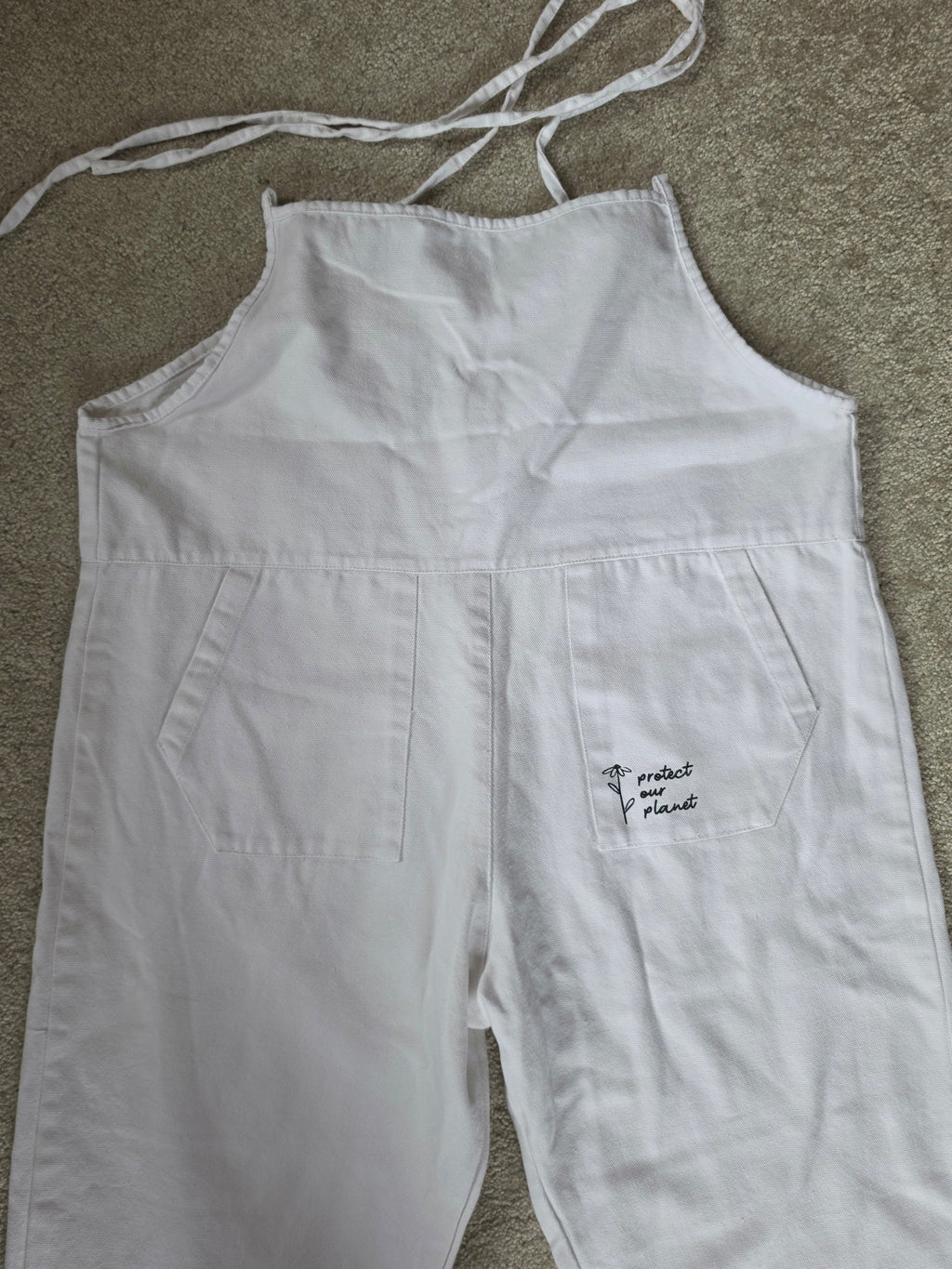The Universe Has Your Back — White Halter Jumpsuit