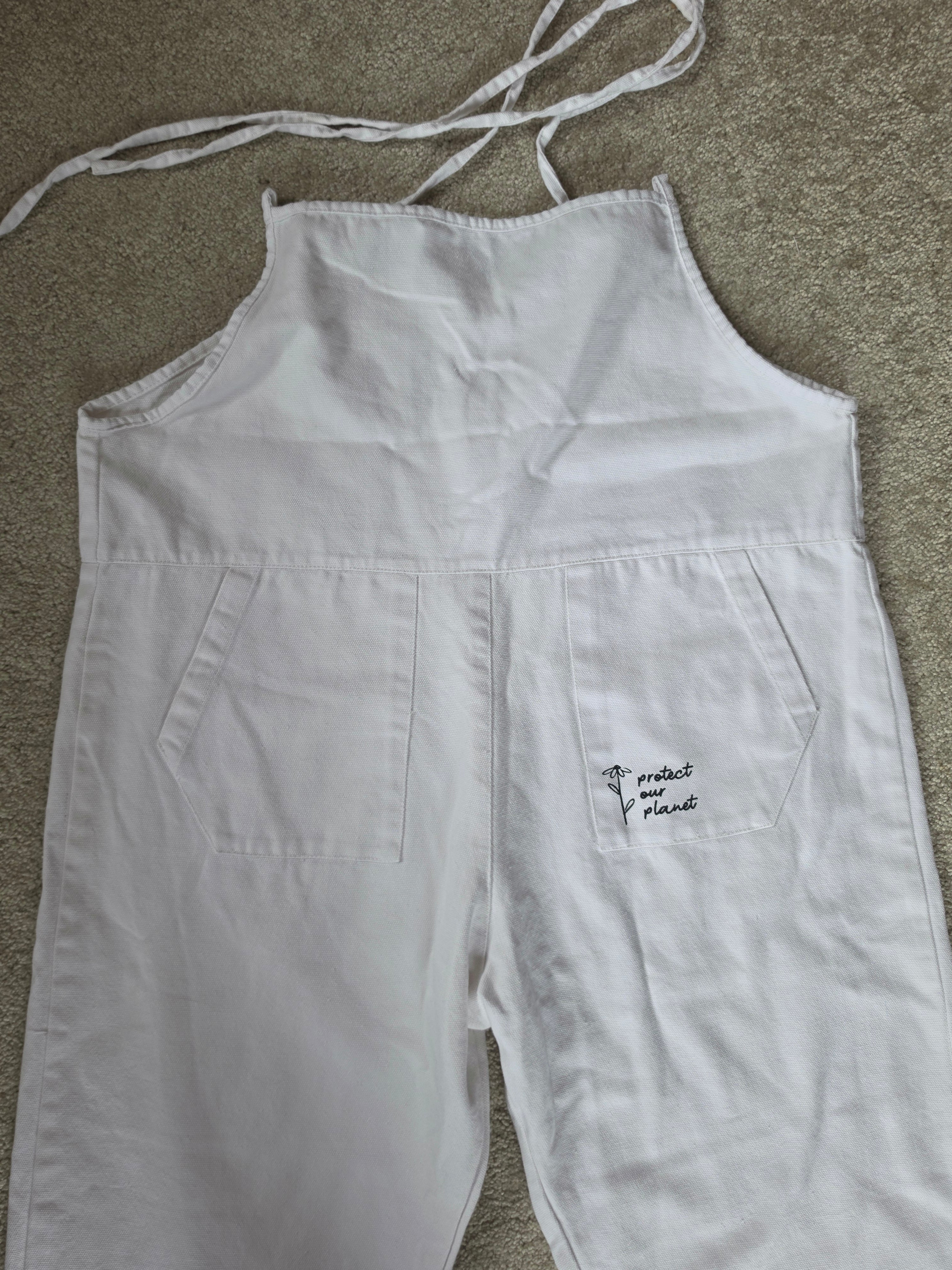 The Universe Has Your Back — White Halter Jumpsuit