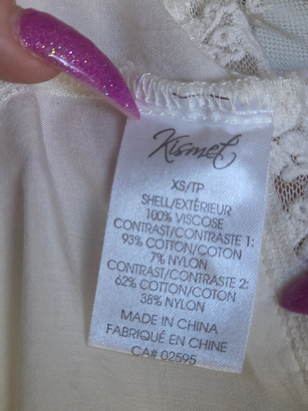 Kismet Ivory Heirloom Lace Tank — XS
