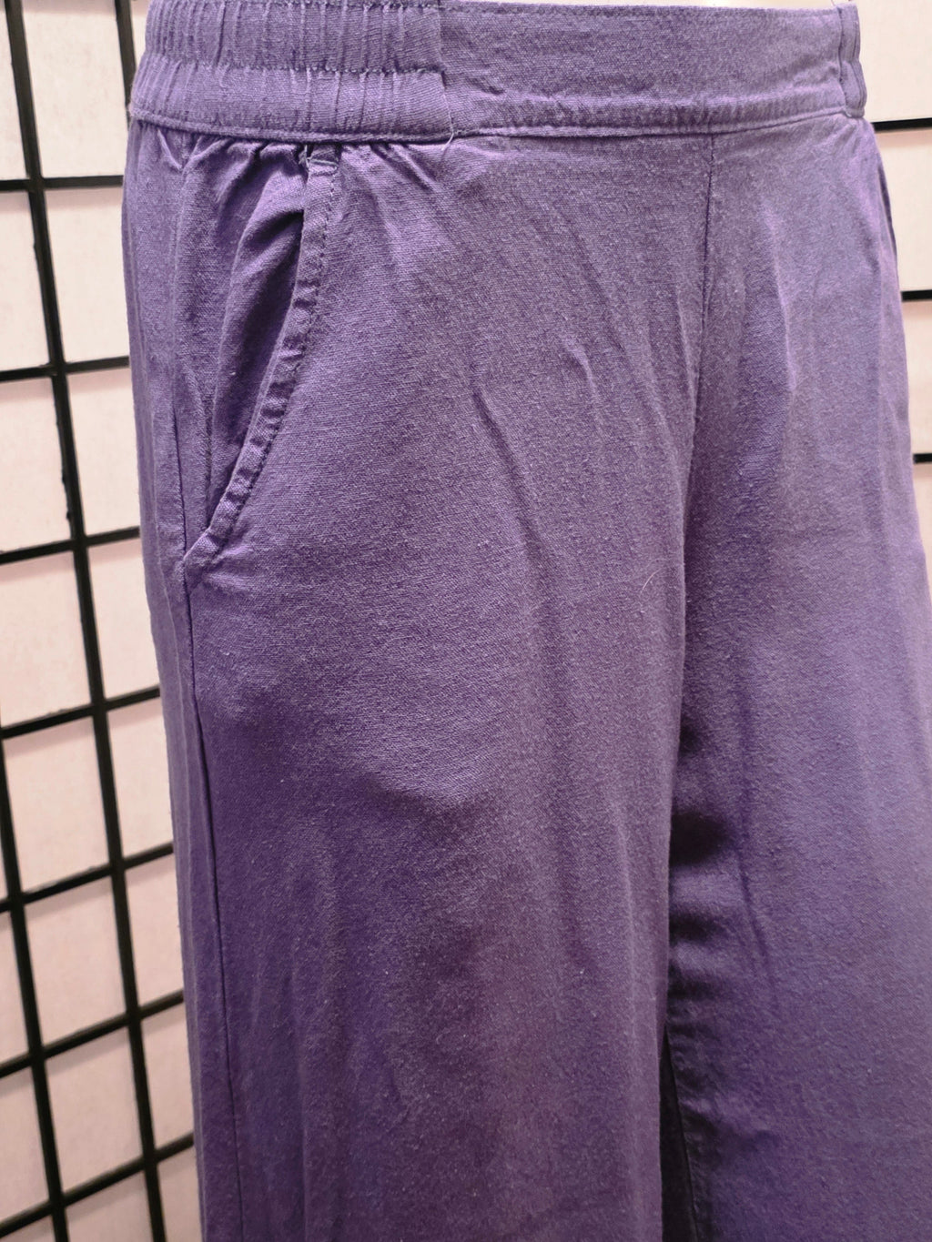 Luxuriously Flowing Purple Wide-Leg Pants