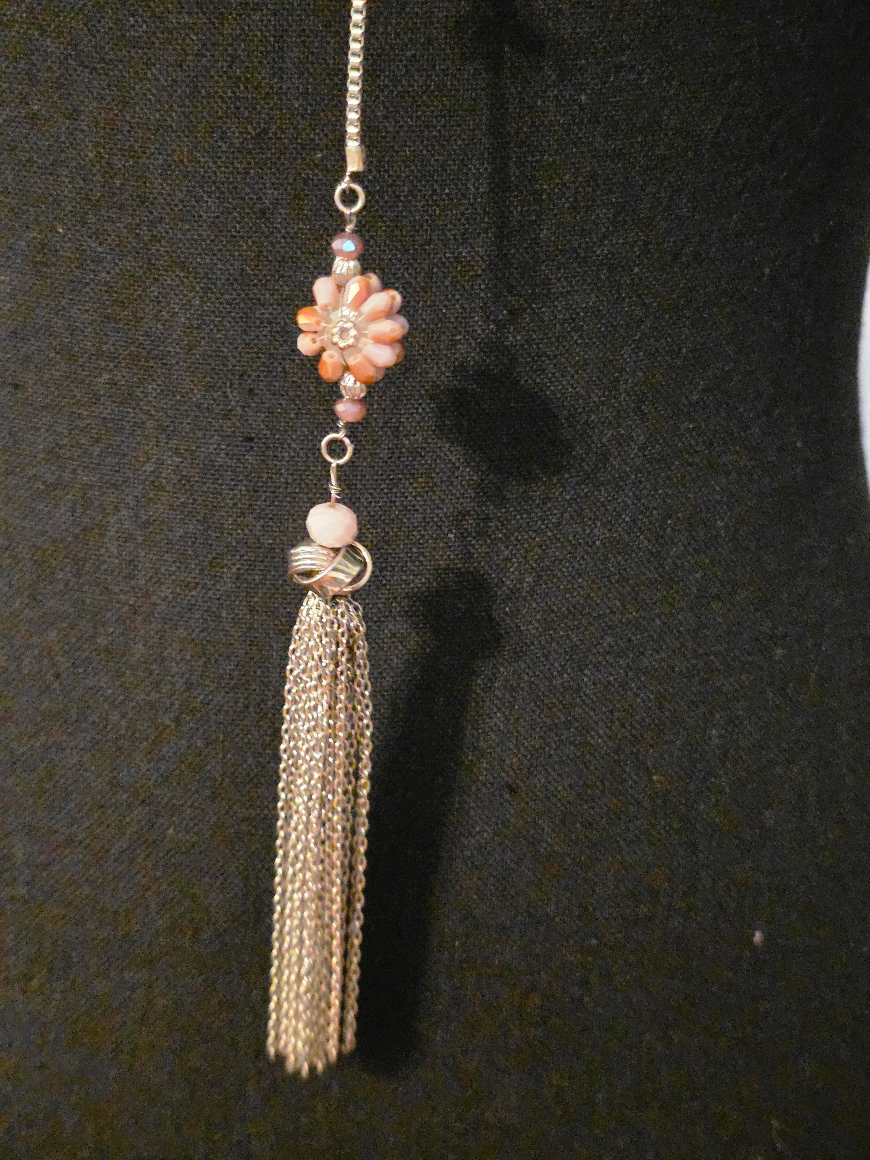 Blushing Petals Lariat Necklace