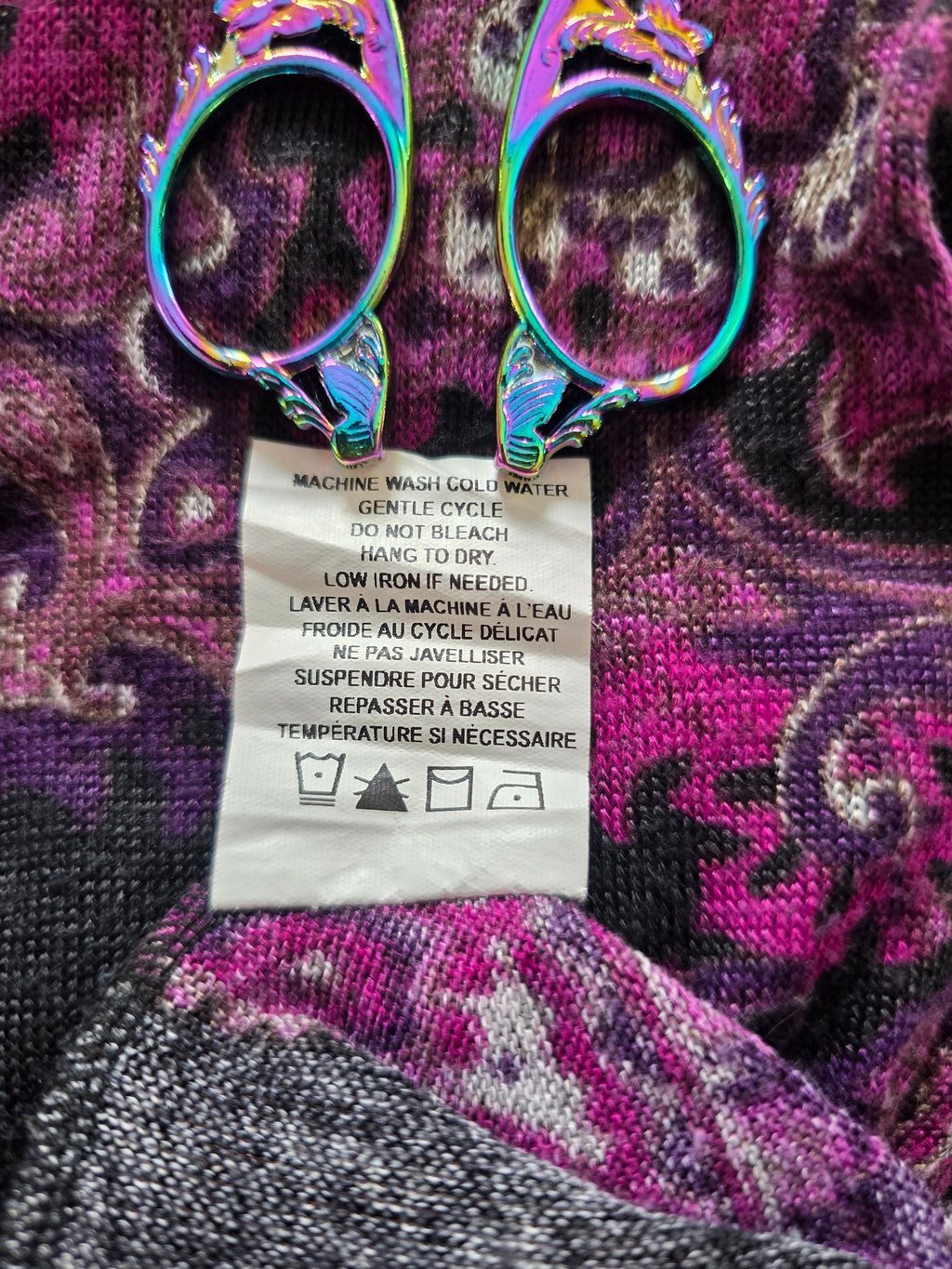 Enchantingly Embroidered Violet Paisley Kimono Top