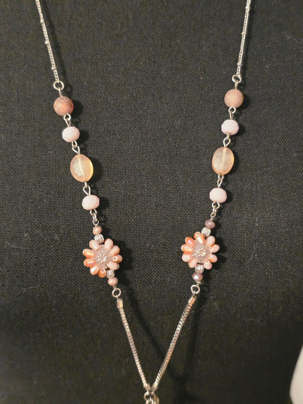 Blushing Petals Lariat Necklace