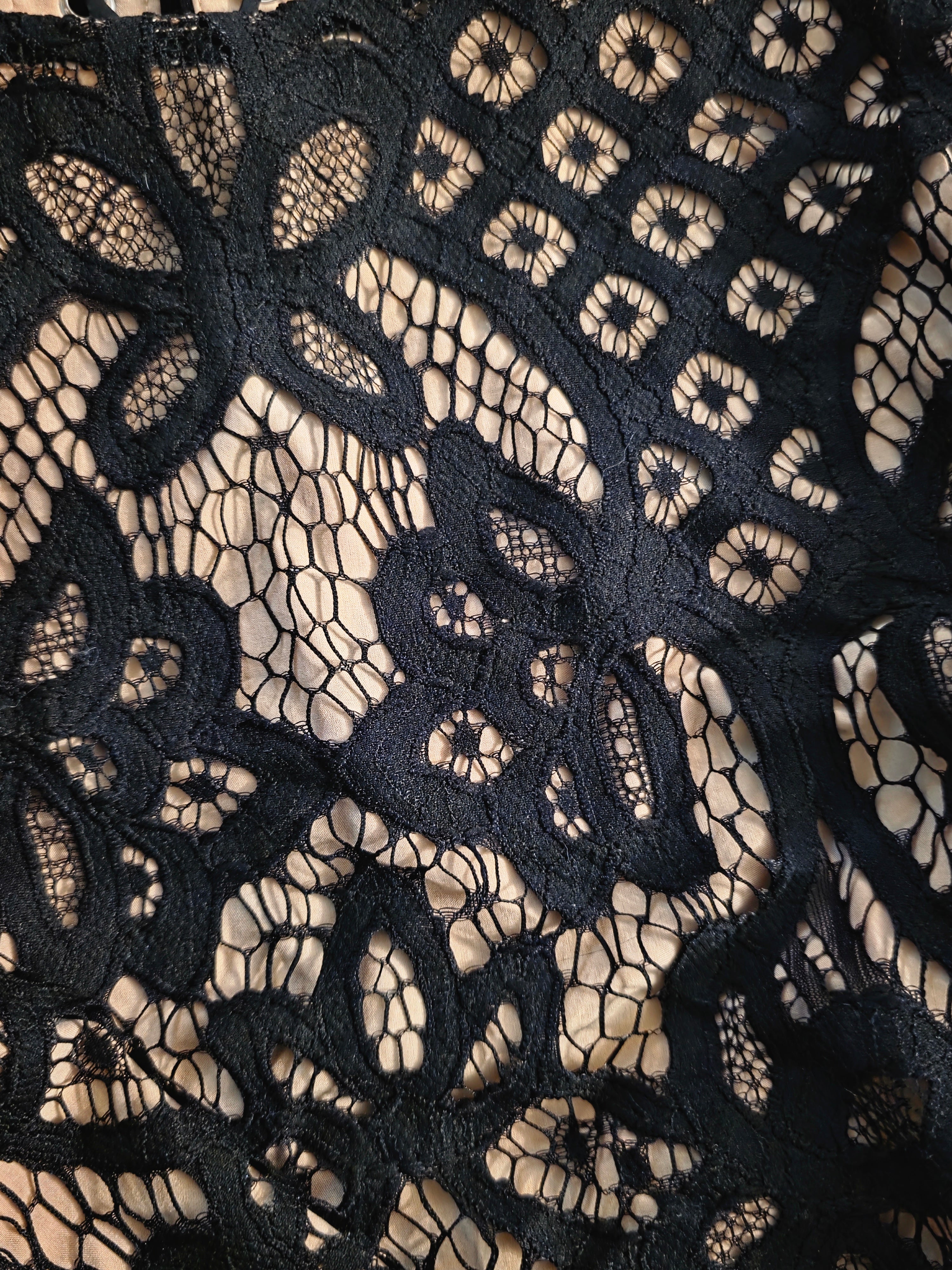 Enchanted Noir Lace Crop Blouse