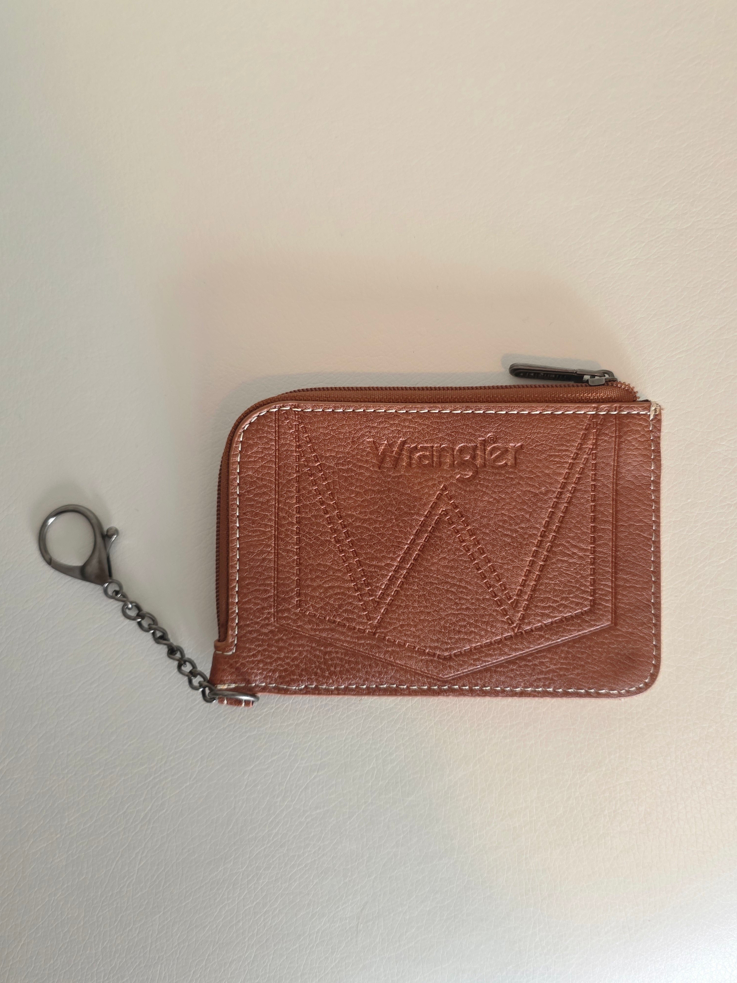 Southwestern Aztec Wallet - Zip-Around Wallet with Chain