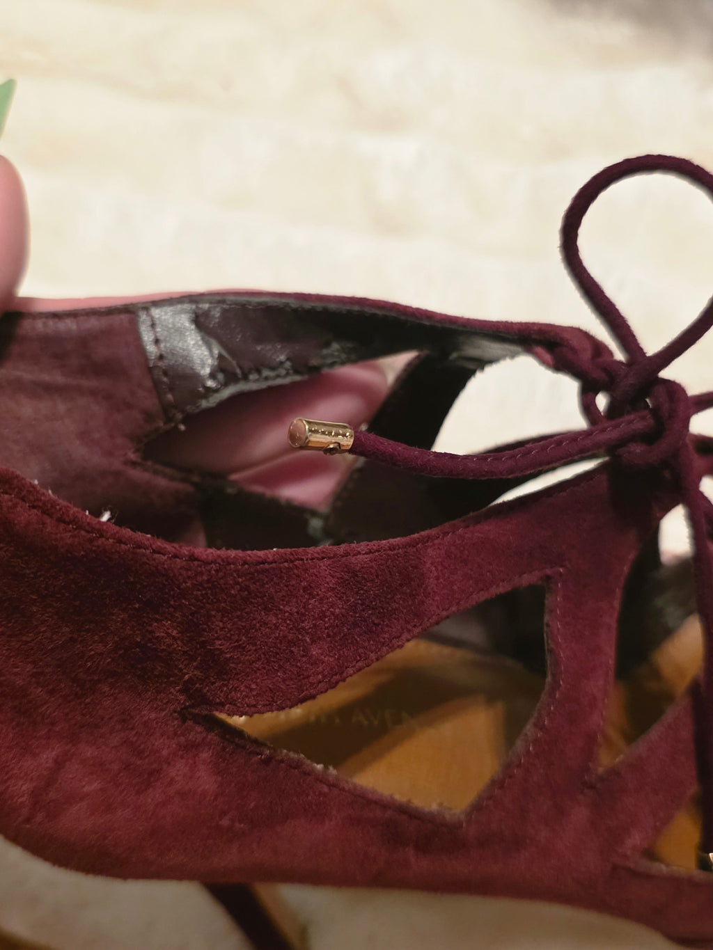 Bordeaux Lace-Up Heels