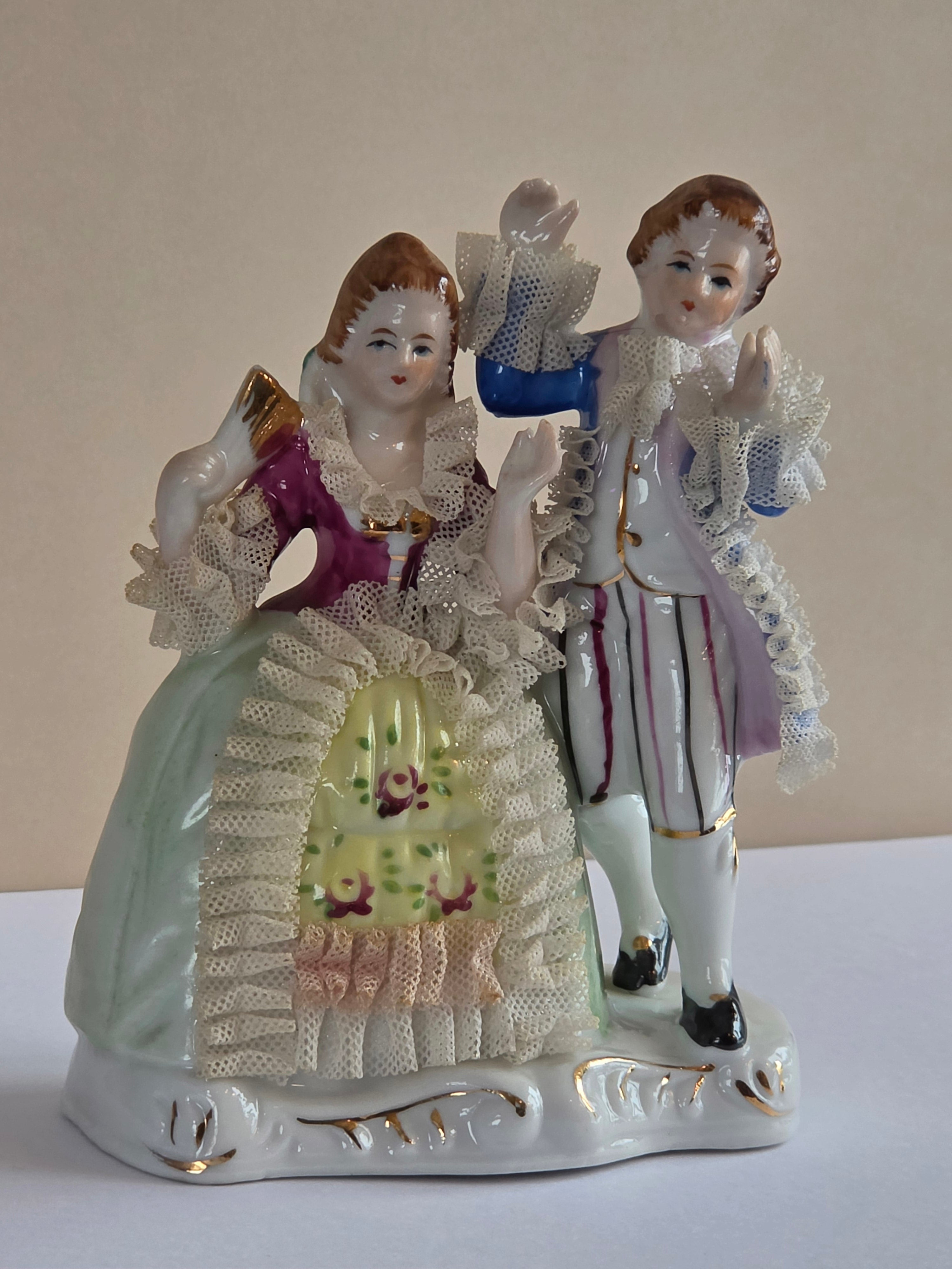 Eternally Yours — Vintage Porcelain Courting Couple Figurine